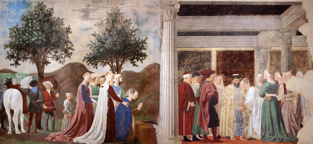 Piero della Francesca: <i>Meeting between the Queen of Sheba and King Solomon</i> (1466) © Public domain | Wikimedia Commons