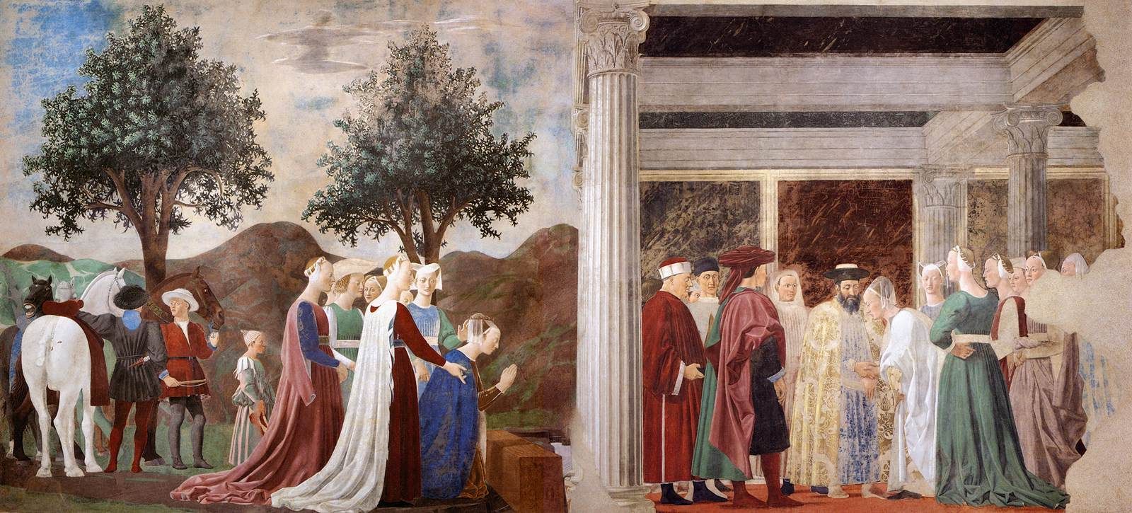 Piero della Francesca: <i>Meeting between the Queen of Sheba and King Solomon</i> (1466) © Public domain | Wikimedia Commons