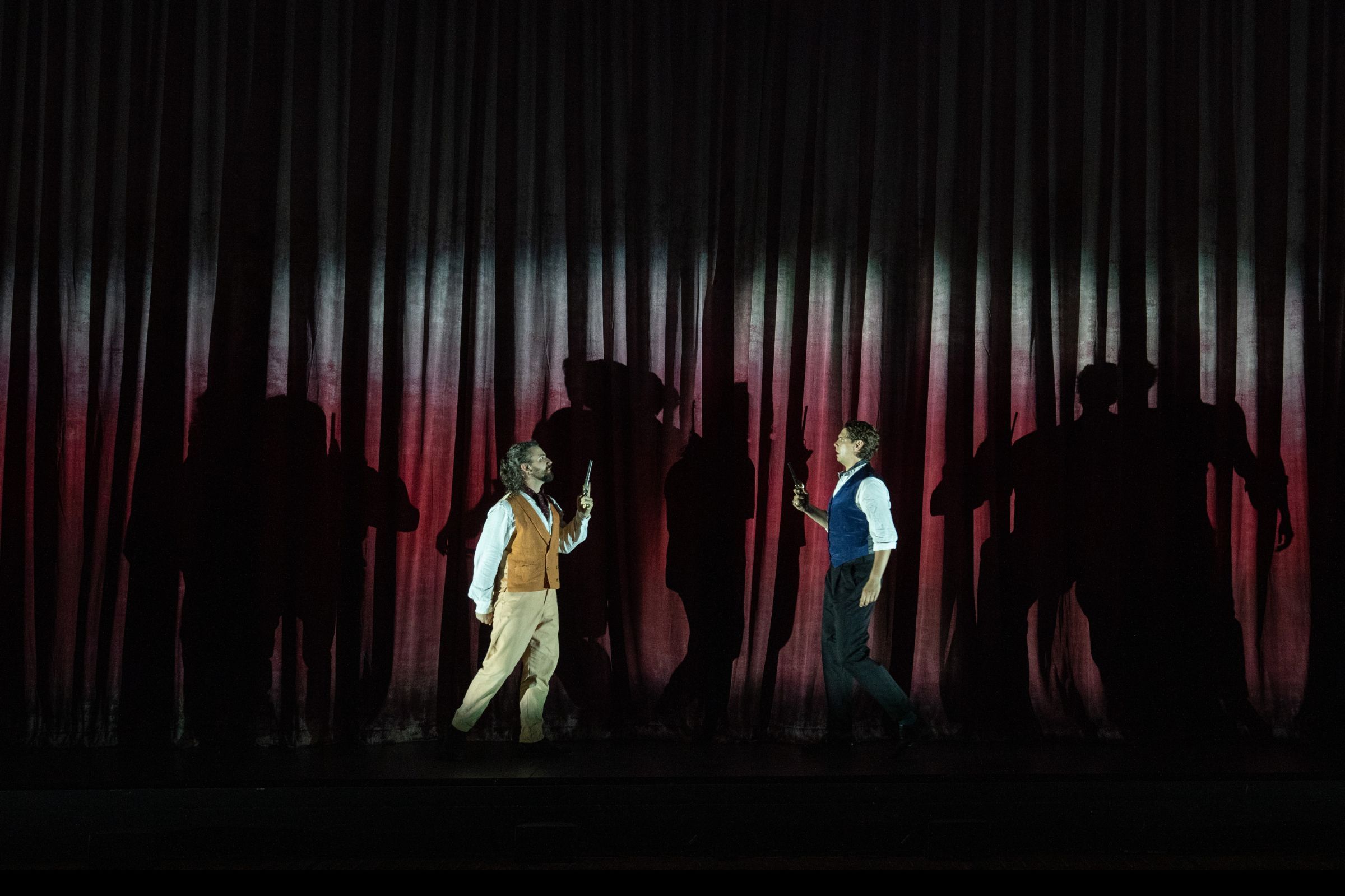 Ryan Vaughan Davies (Lensky) and Vladislav Chizhov (Onegin) &copy; Richard Hubert Smith