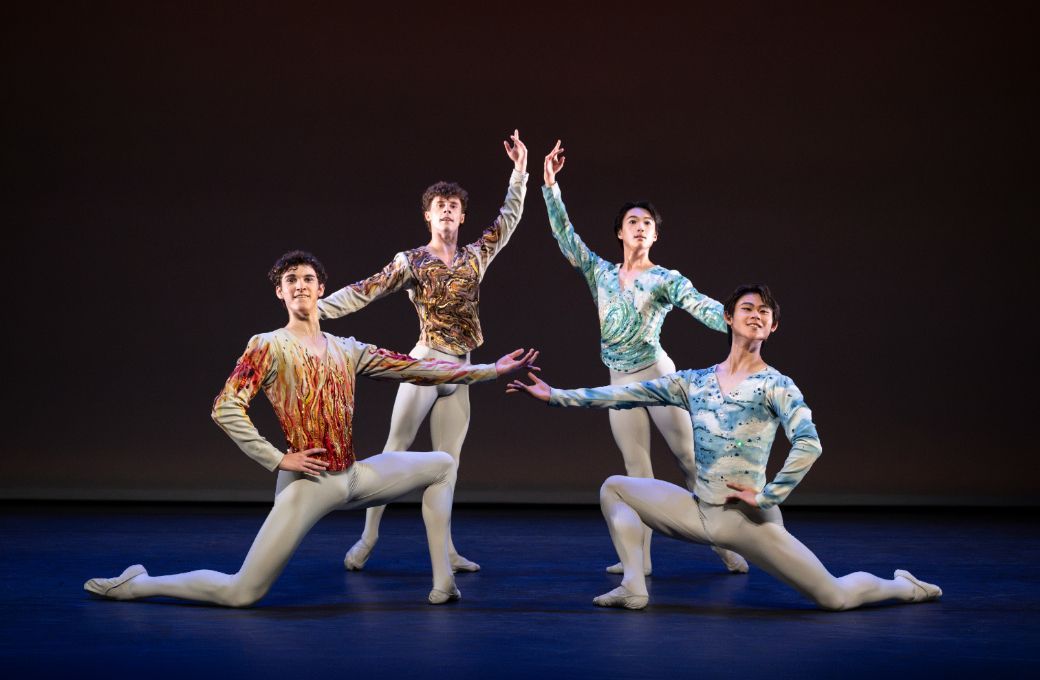 Simon Tischler, Cameron Cinnamond-Bland, Kenshin Kimura, Keisuke Miyazaki in <i>Variations for Four</i> © Foteini Christofilopoulou