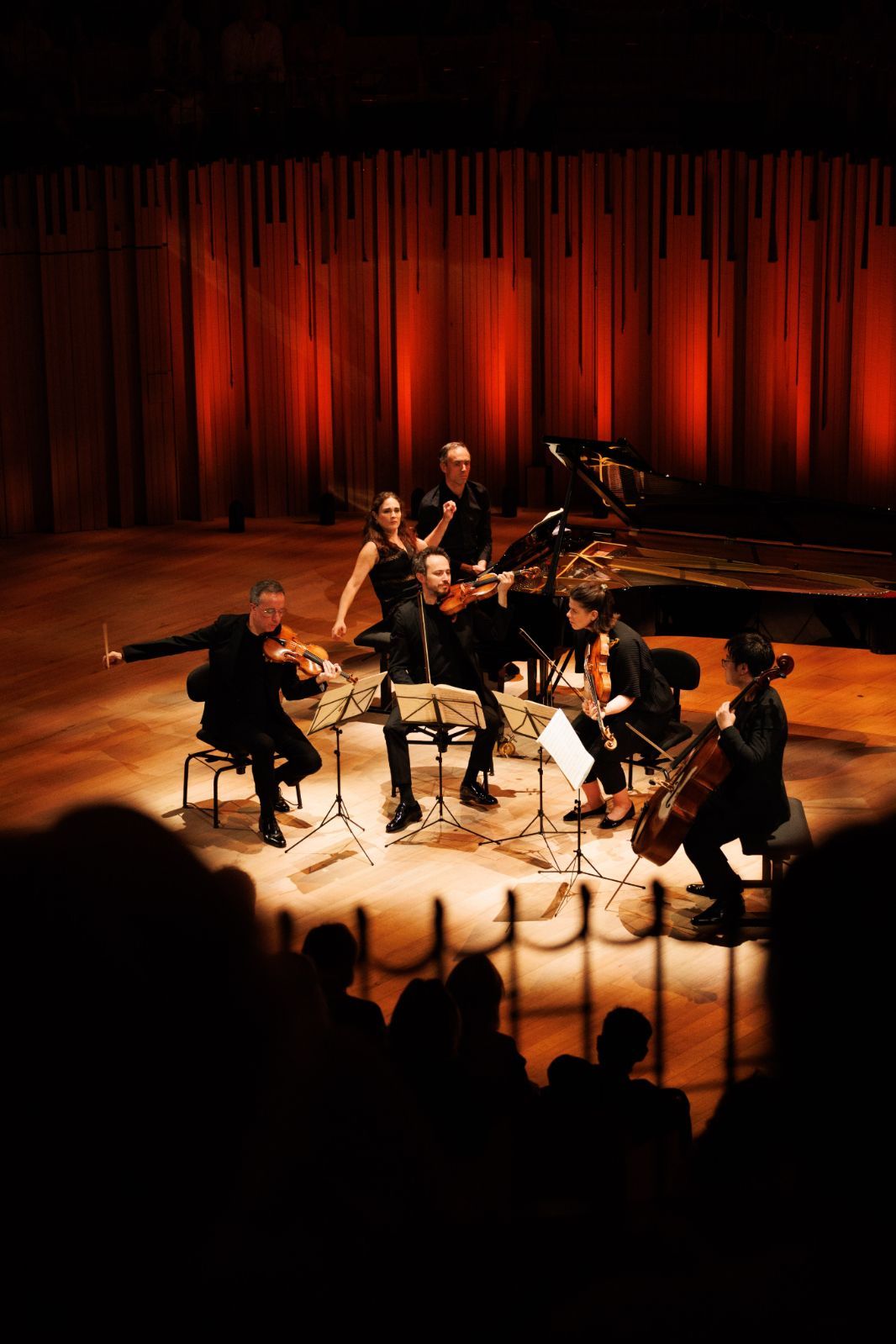 La Quatuor Ebène et Anna Vinnitskaya à la Source vive &copy; Les Mélèzes - Matthieu Joffres