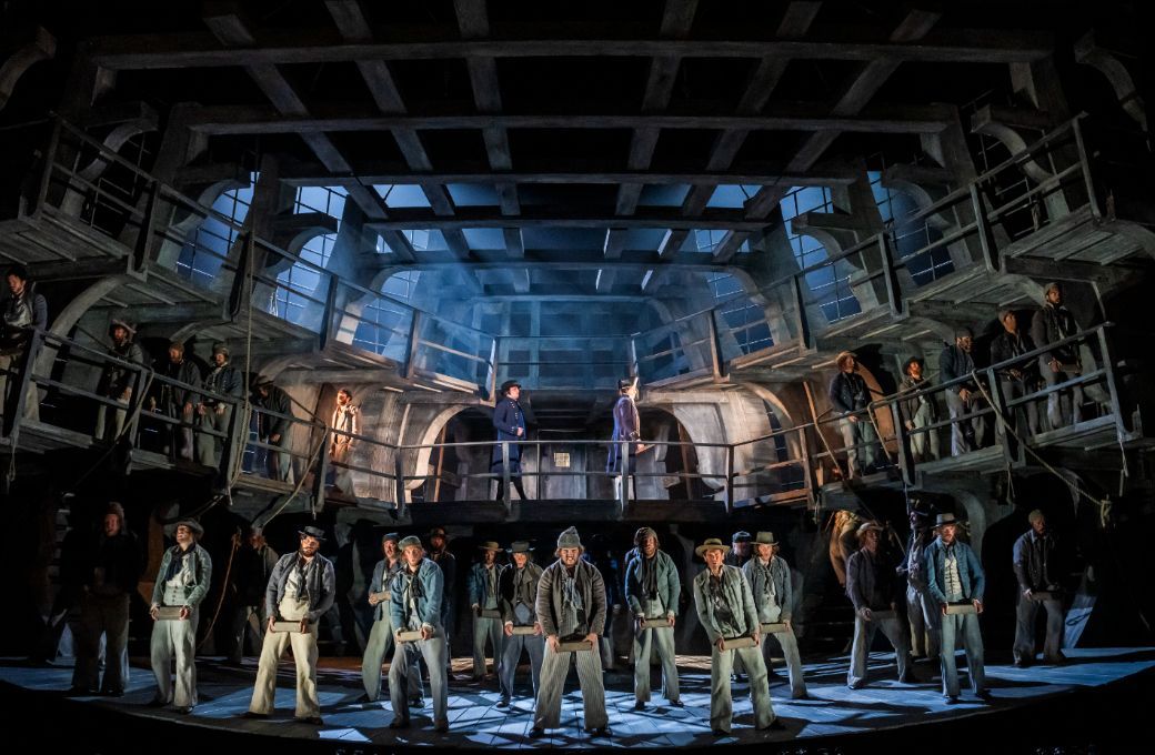The Glyndebourne Chorus in <i>Billy Budd</i> &copy; Glyndebourne Productions Ltd. Photo: Tristram Kenton