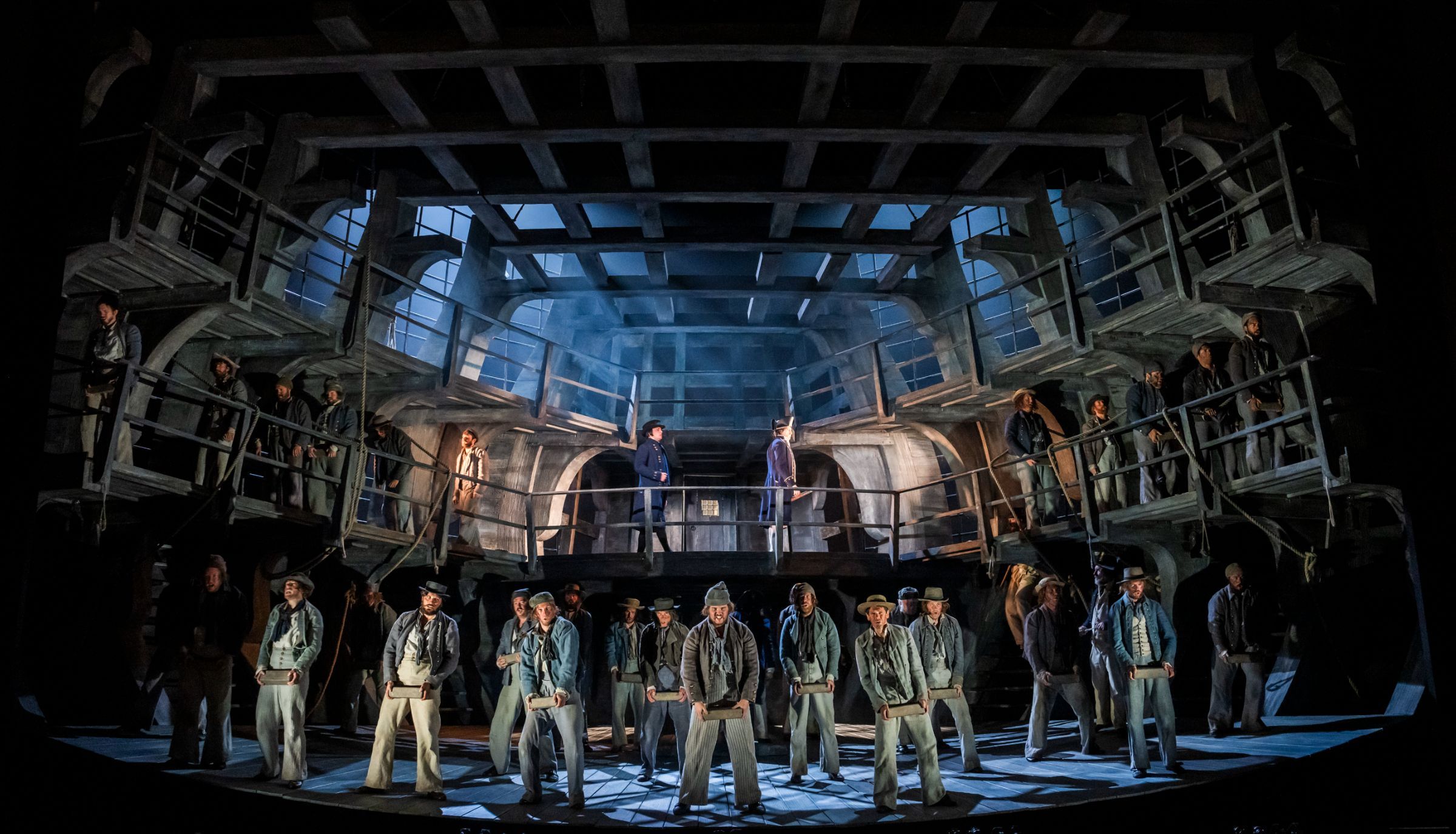 The Glyndebourne Chorus in <i>Billy Budd</i> &copy; Glyndebourne Productions Ltd. Photo: Tristram Kenton