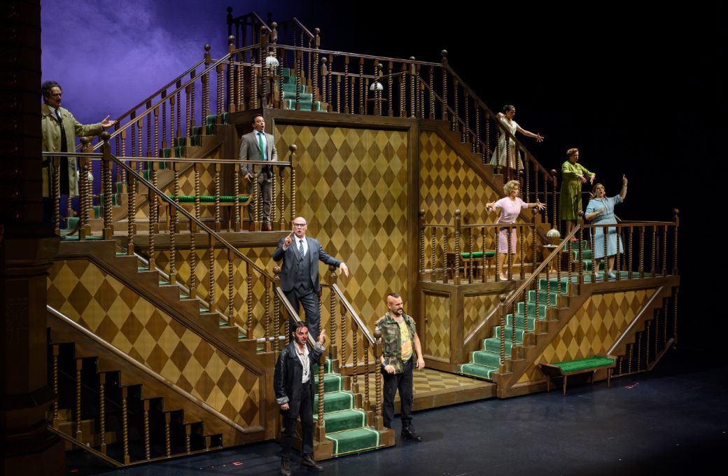Los protagonistas de <i>Falstaff</i> en la producción Laurent Pelly © A. Boifll | Gran Teatre del Liceu