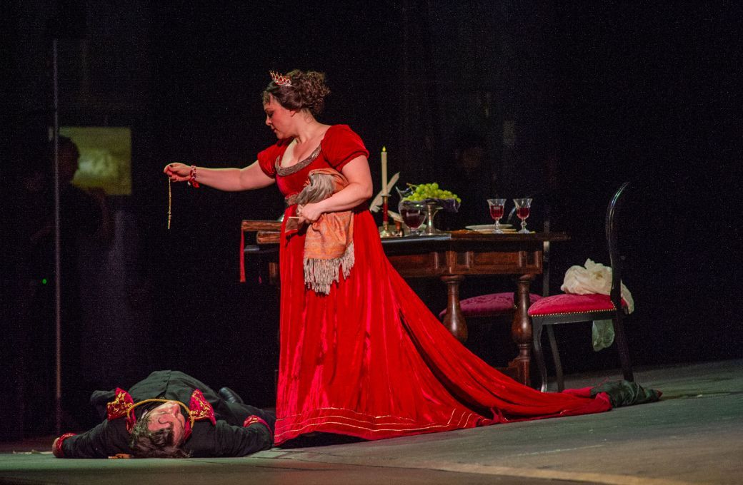 Ludovic Tézier (Scarpia) and Eleonora Buratto (Tosca) © Giorgio Andreuccetti