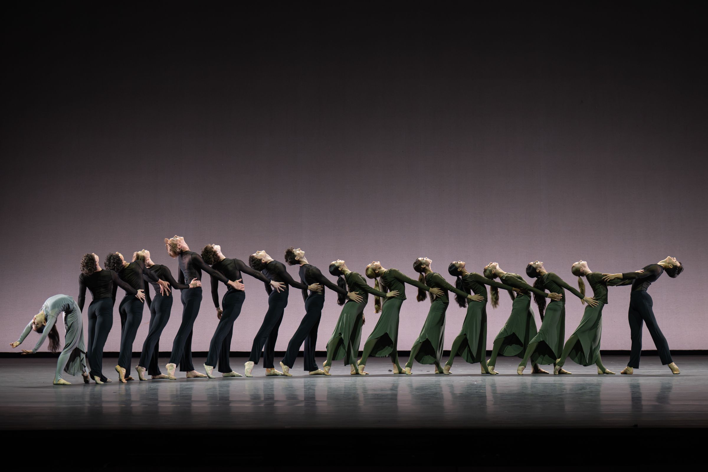 2nd Year Upper School students in Cathy Marston’s <i>A Line of Reflection</i> © Photography by ASH
