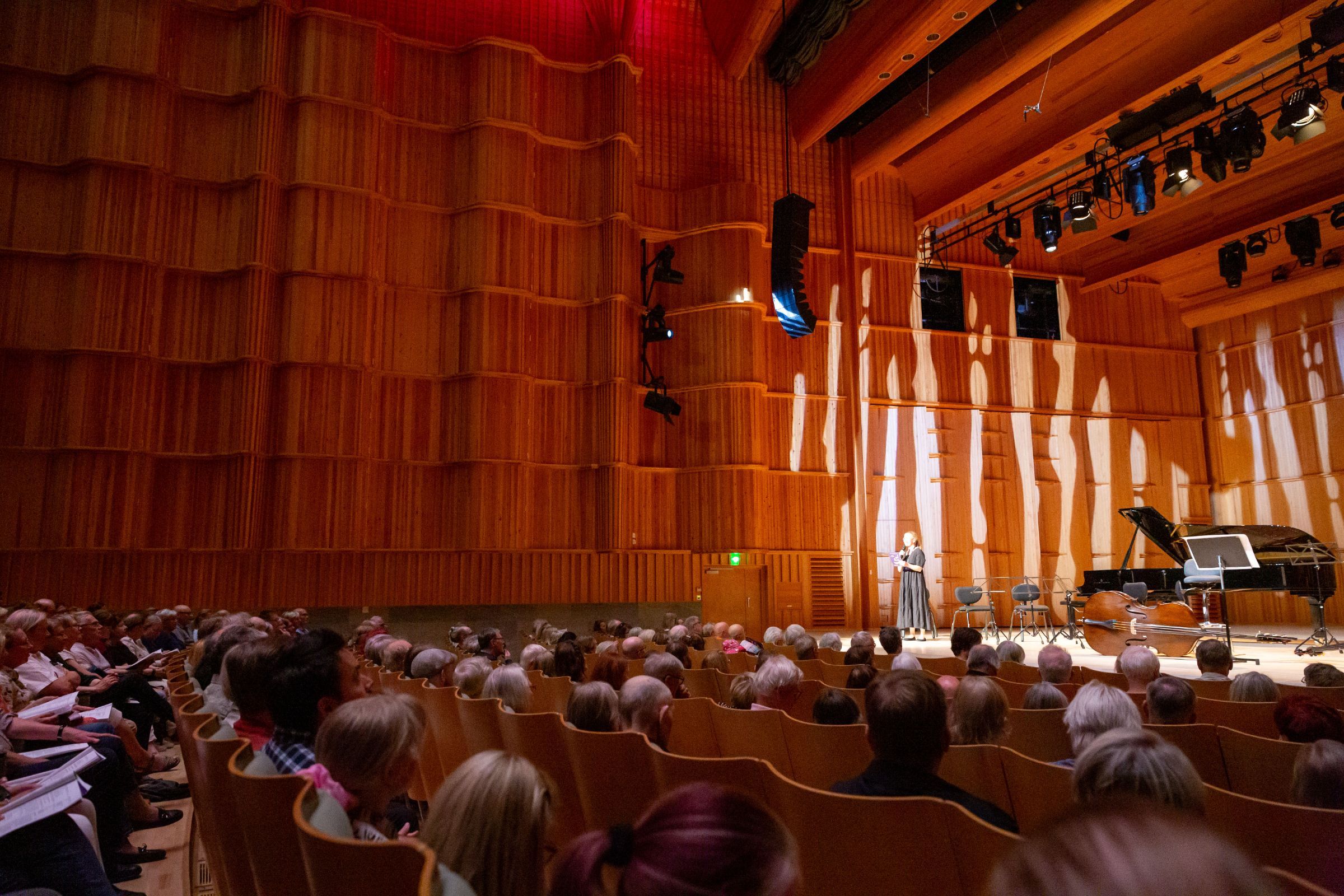 Kuhmo Arts Centre main hall, before a concert © Jonas Kukkonen | Kuhmon Kamarimusiikki