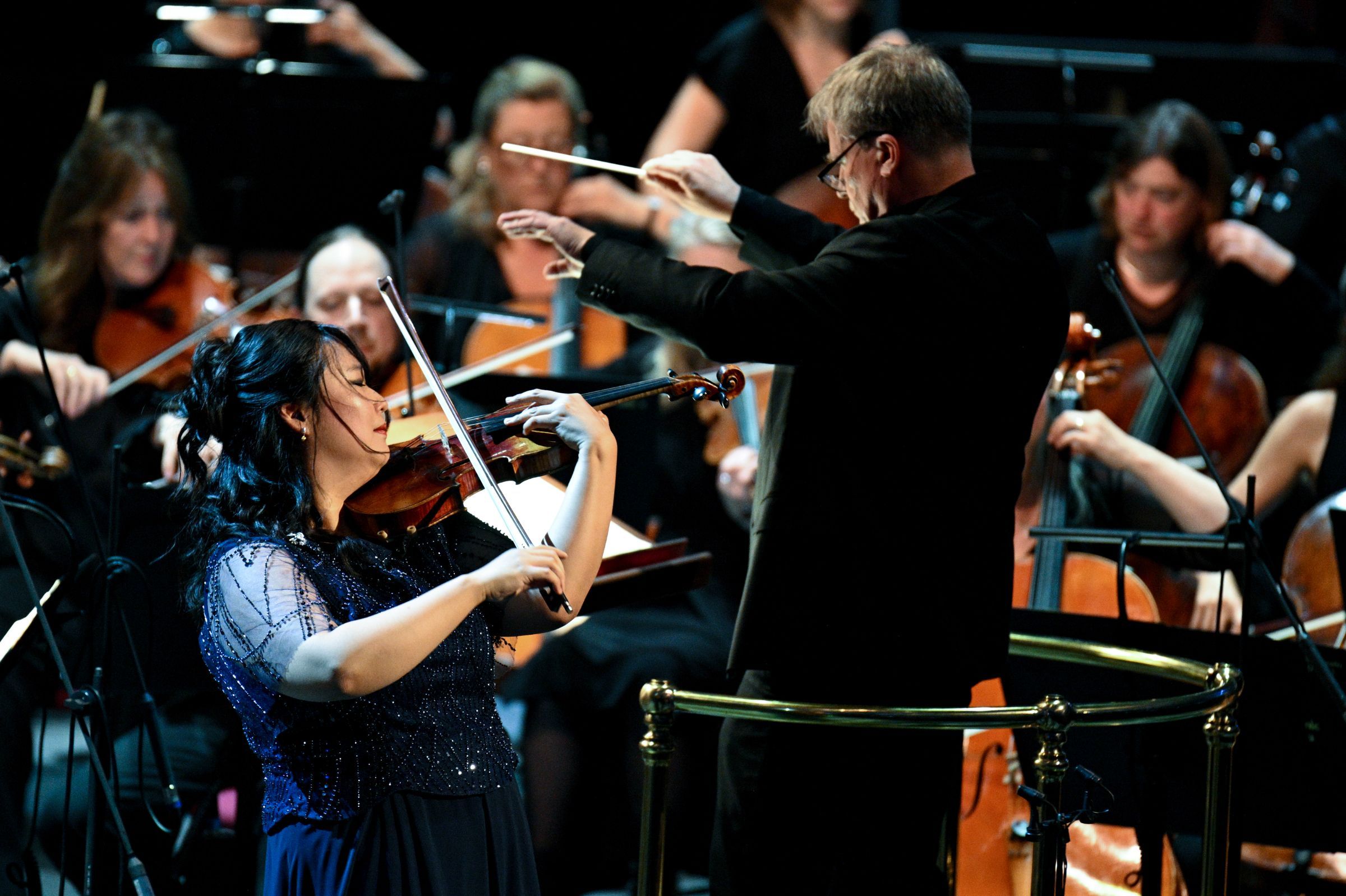 Sueye Park, John Storgårds and the BBC Philharmonic &copy; BBC | Chris Christodoulou