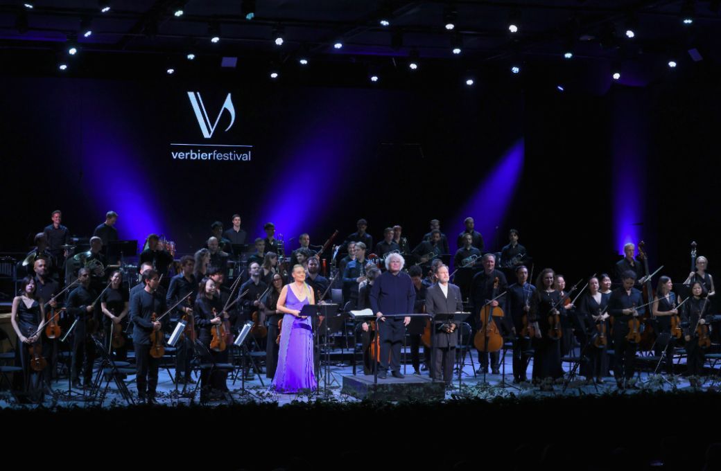 Magdalena Kožená, Simon Rattle, Gerald Finley et le VFCO &copy; Verbier Festival / Anne du Chastel