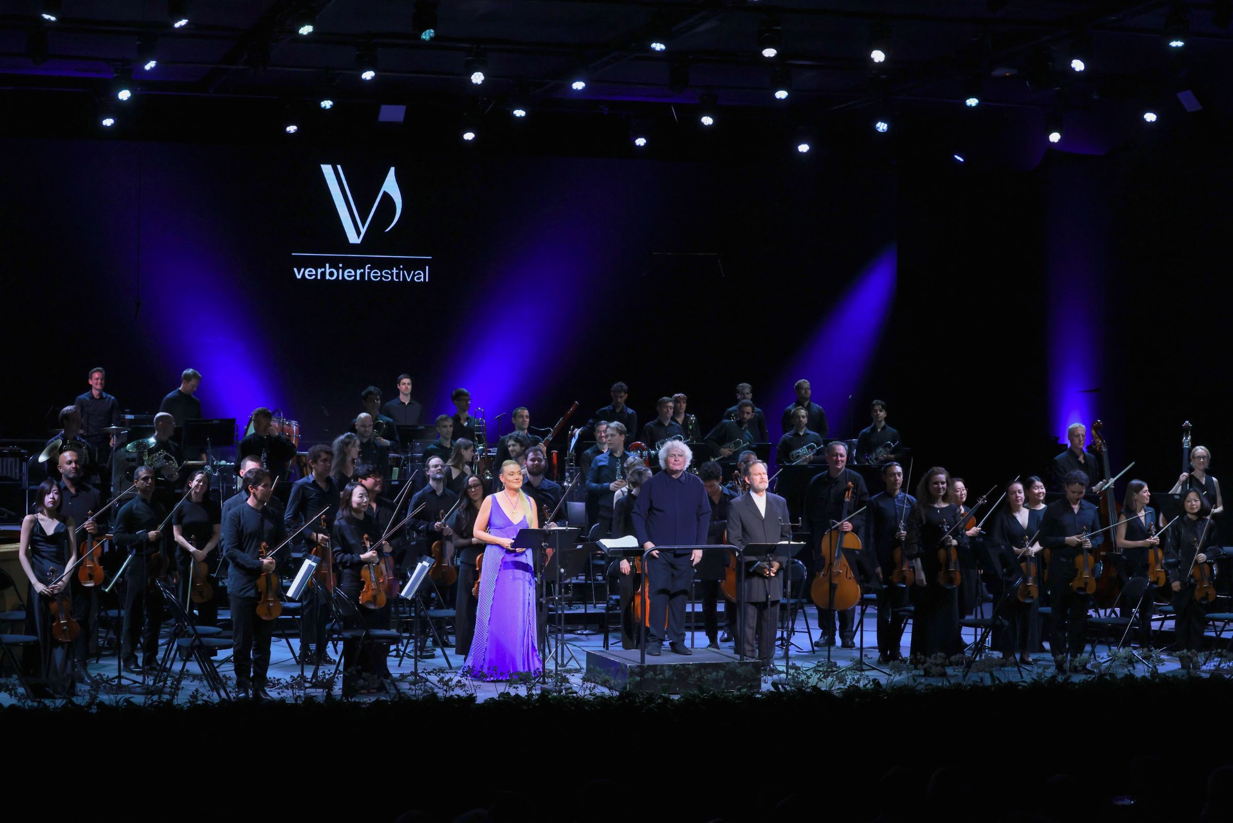 Magdalena Kožená, Simon Rattle, Gerald Finley et le VFCO &copy; Verbier Festival / Anne du Chastel