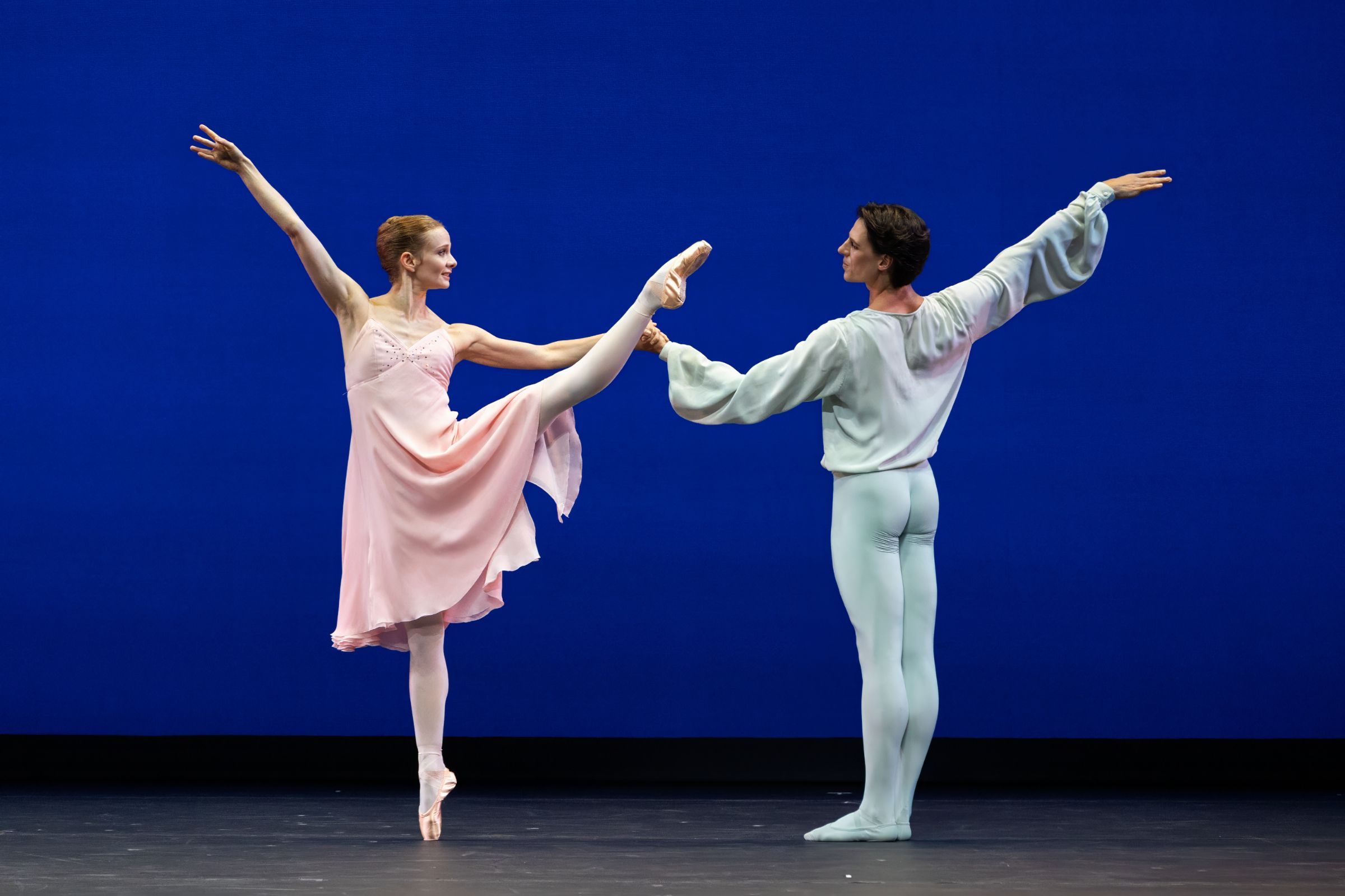 Léonore Baulac and Germain Louvet in Balanchine’s <i>Sonatine</i> &copy; Steven Pisano
