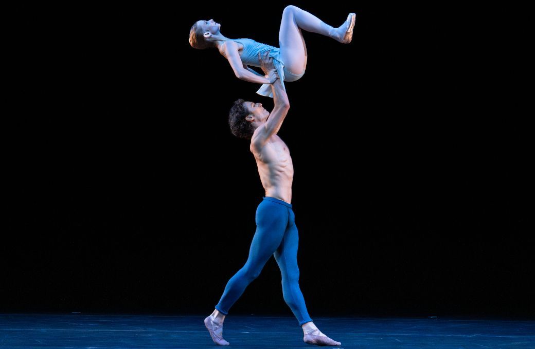 L&eacute;onore Baulac and Hugo Marchand in Hans van Manen&rsquo;s <i>Trois Gnossiennes</i> &copy; Steven Pisano
