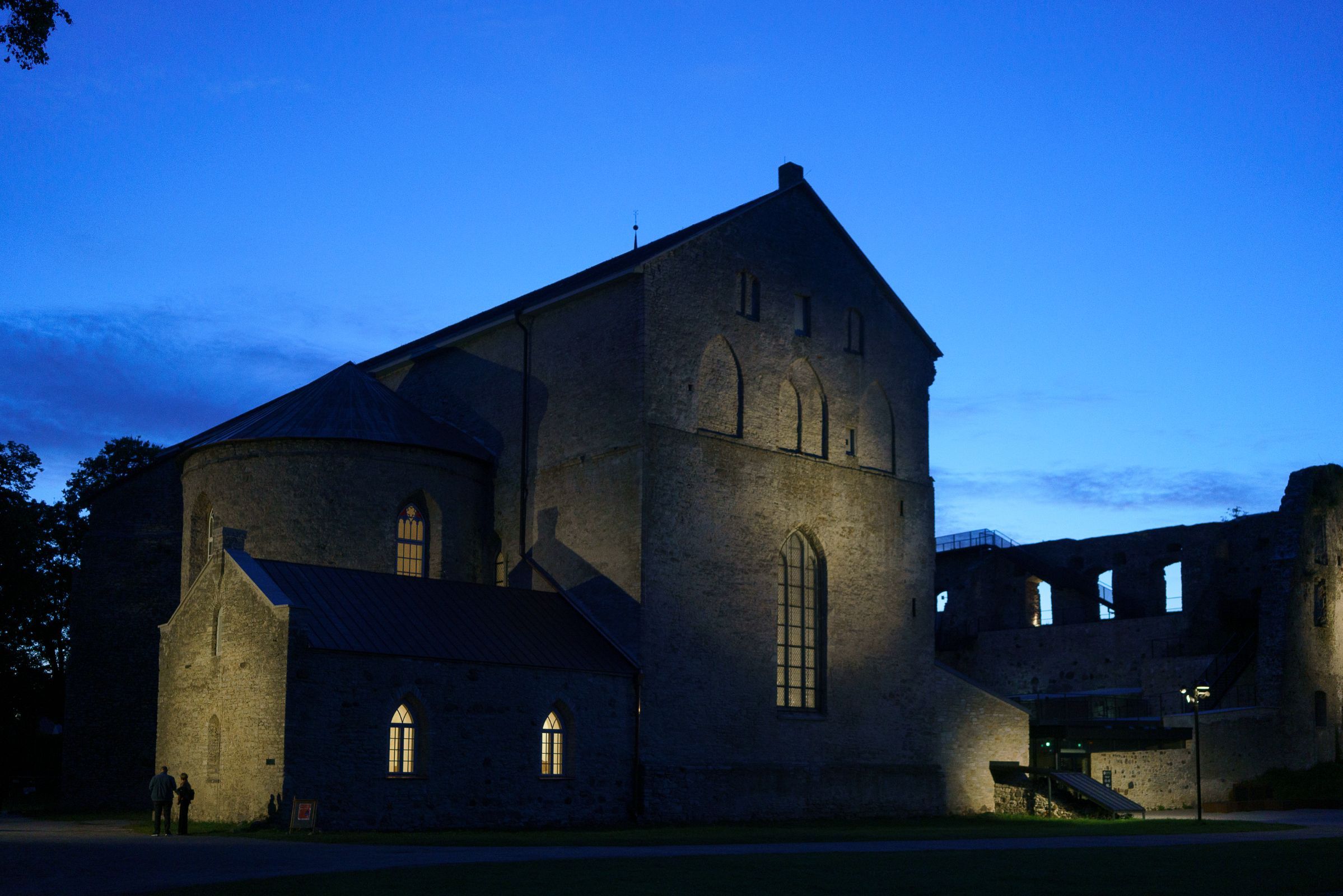 Haapsalu Cathedral at dusk &copy; Sabine Burger