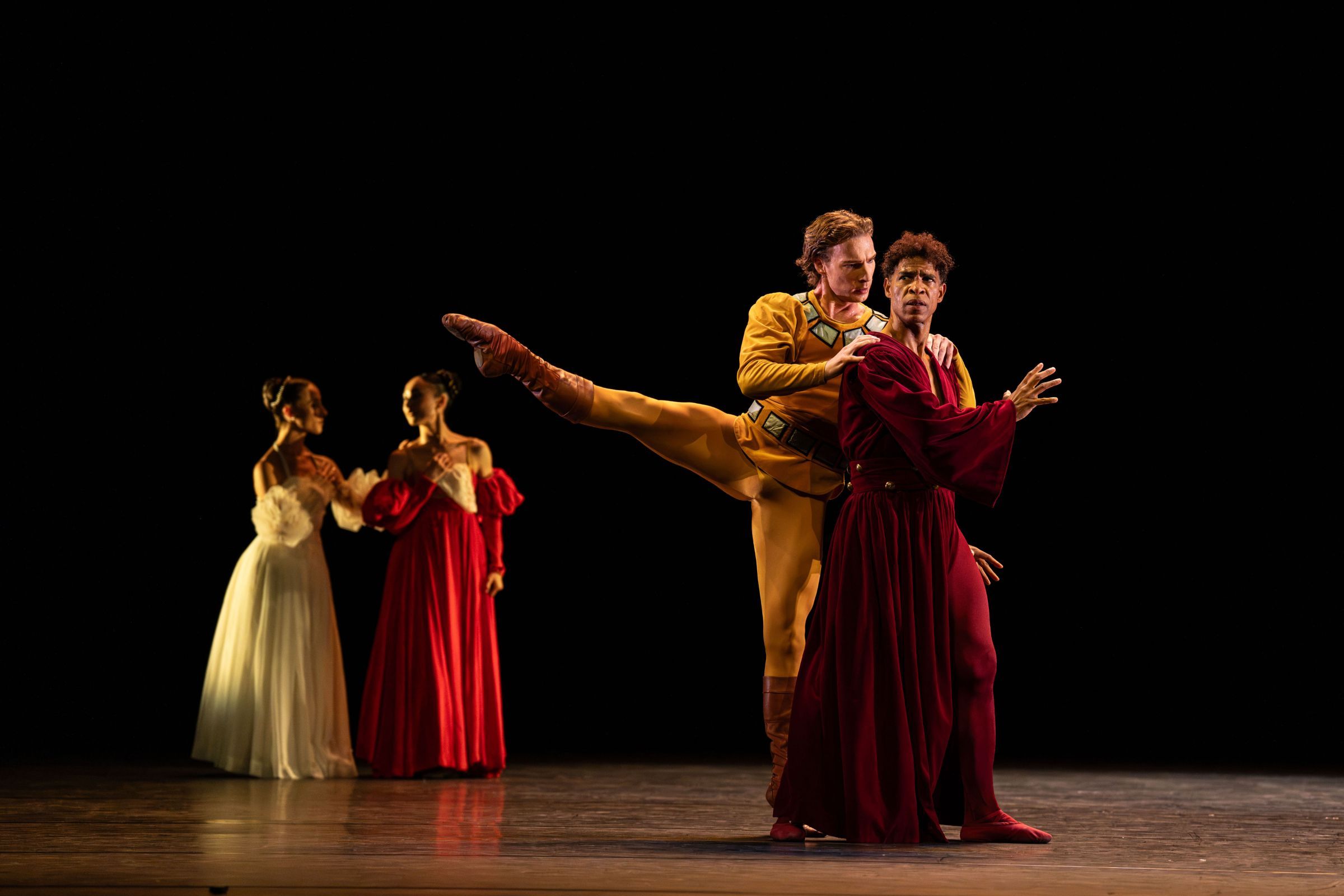 Beatrice Parma, Miki Mizutani, Max Maslen and Carlos Acosta in <i>The Moor’s Pavane</i> &copy; Helen Maybanks