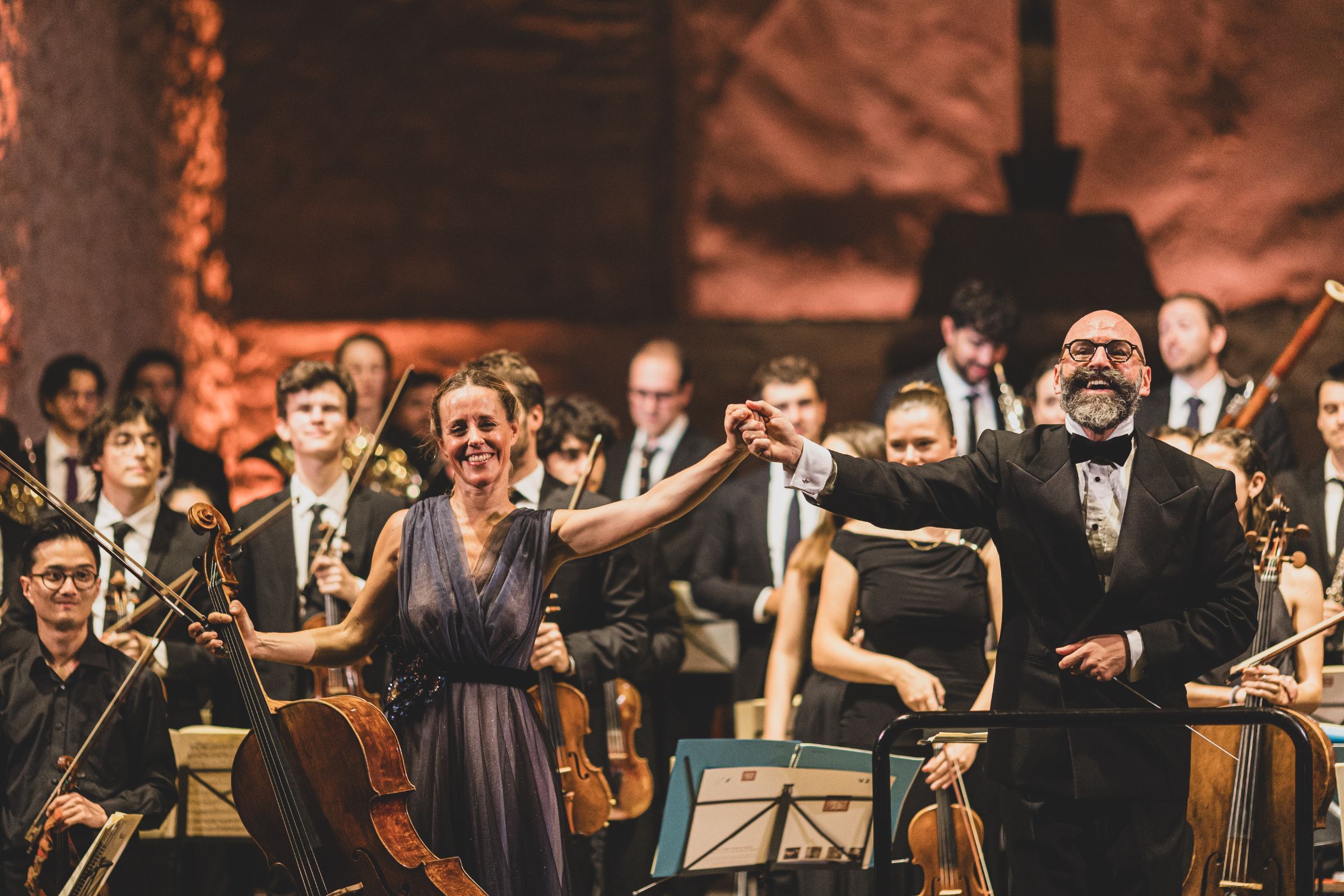 Sol Gabetta, Pierre Bleuse et l'Orchestre du Festival de Prades &copy; Festival Pablo Casals / William Wartel