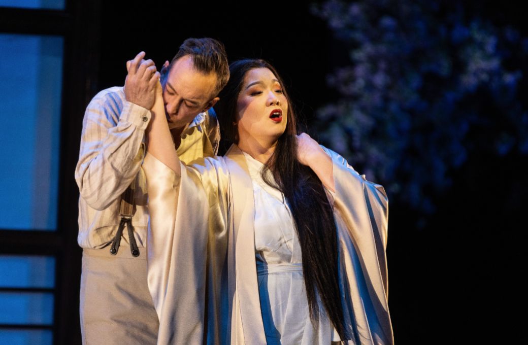 Stephen Costello (Pinkerton) and Karen Chia-Ling Ho (Cio-Cio-San) &copy; Bronwen Sharp for the Santa Fe Opera