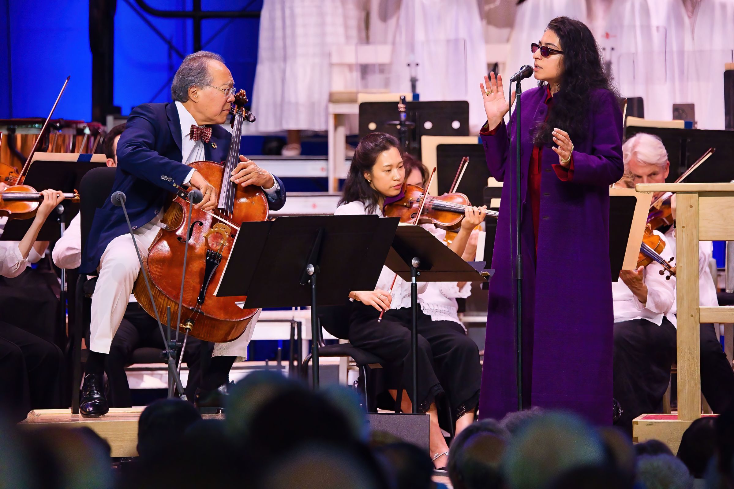 Yo-Yo Ma and Arooj Aftab © Hilary Scott, courtesy of the BSO