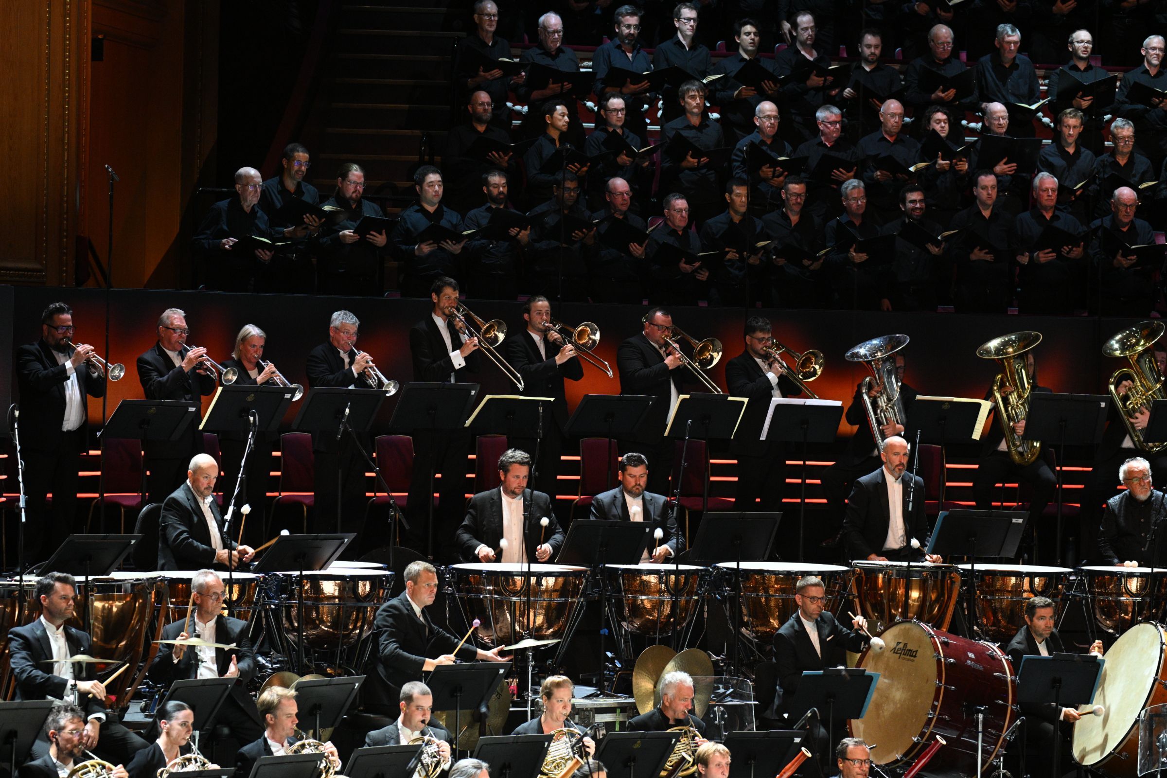 The London Symphony Orchestra brass and percussion &copy; BBC | Chris Christodoulou