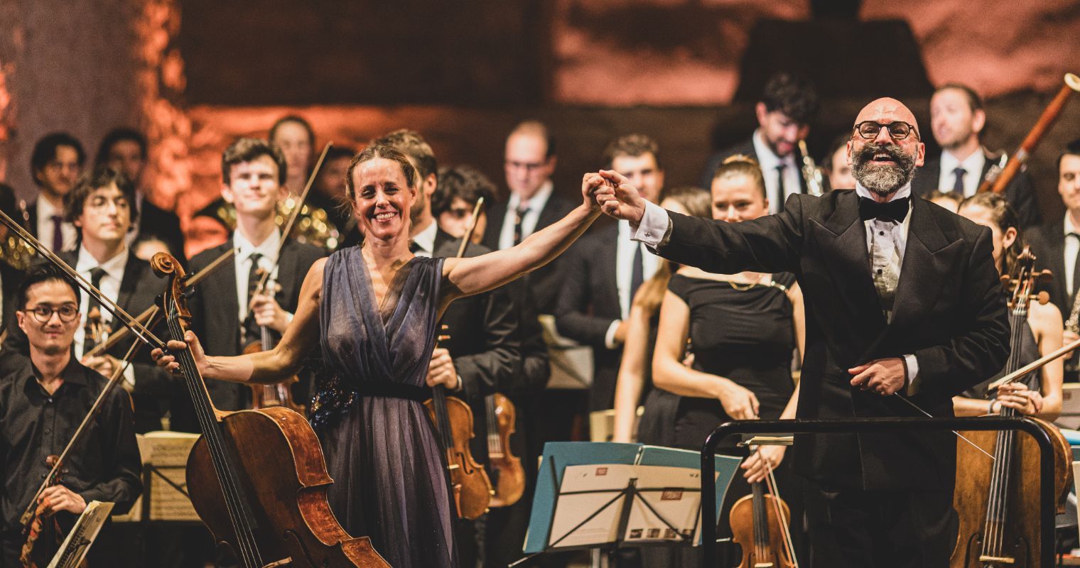 Le Festival de Prades sous la terre comme au ciel, avec Lisa Strauss et Sol Gabetta &copy; Festival Pablo Casals / William Wartel
