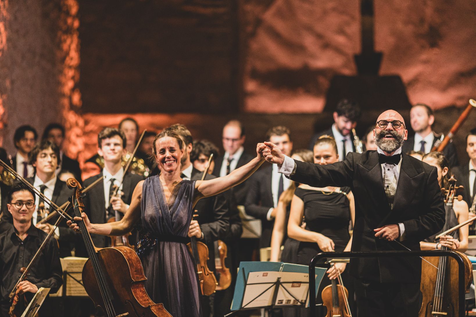 Le Festival de Prades sous la terre comme au ciel, avec Lisa Strauss et Sol Gabetta &copy; Festival Pablo Casals / William Wartel
