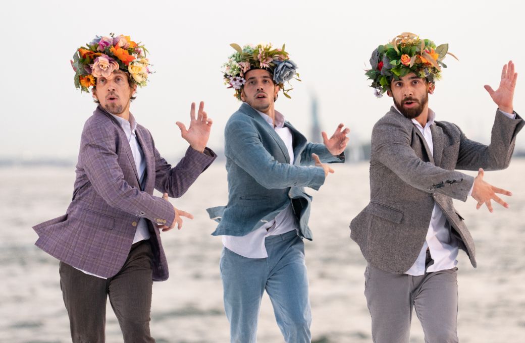 Elías Aguirre, David Candela and Mario González in <i>Flowerheads</i> © Steven Pisano