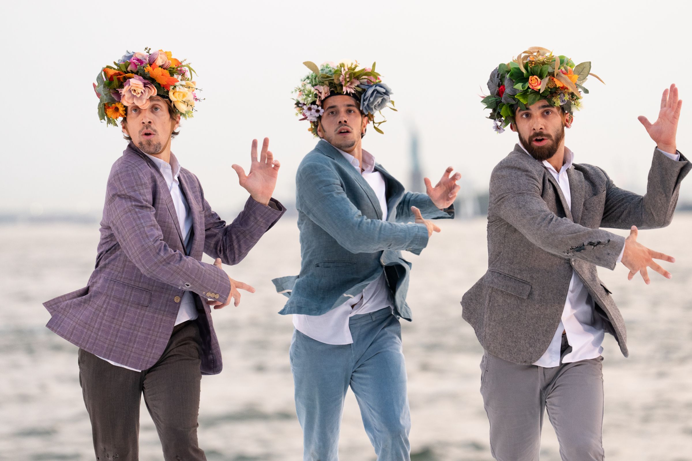 Elías Aguirre, David Candela and Mario González in <i>Flowerheads</i> © Steven Pisano