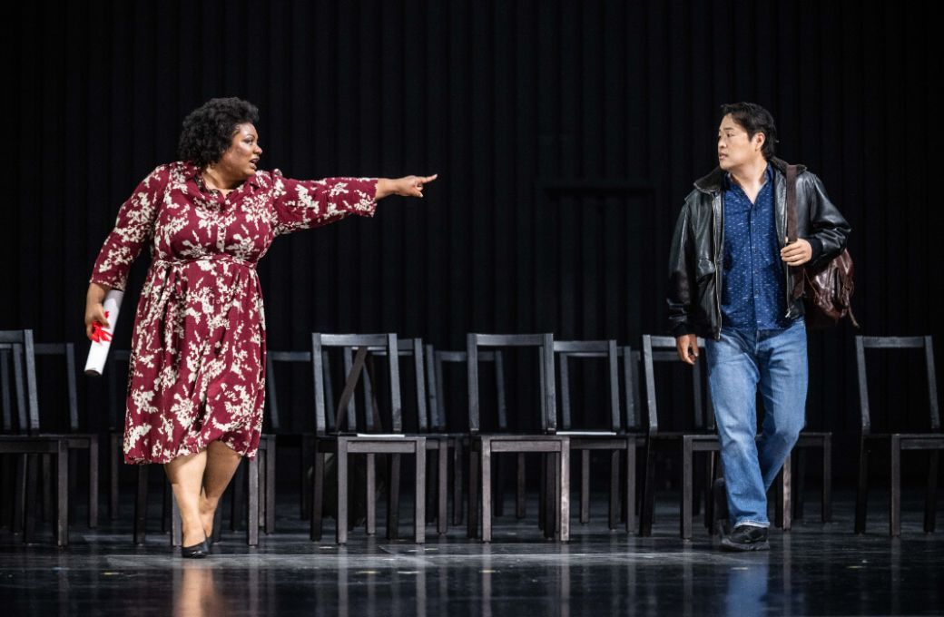Raehann Bryce-Davis (Santuzza) and SeokJong Baek (Turiddu) © De Nationale Opera | Bart Grietens