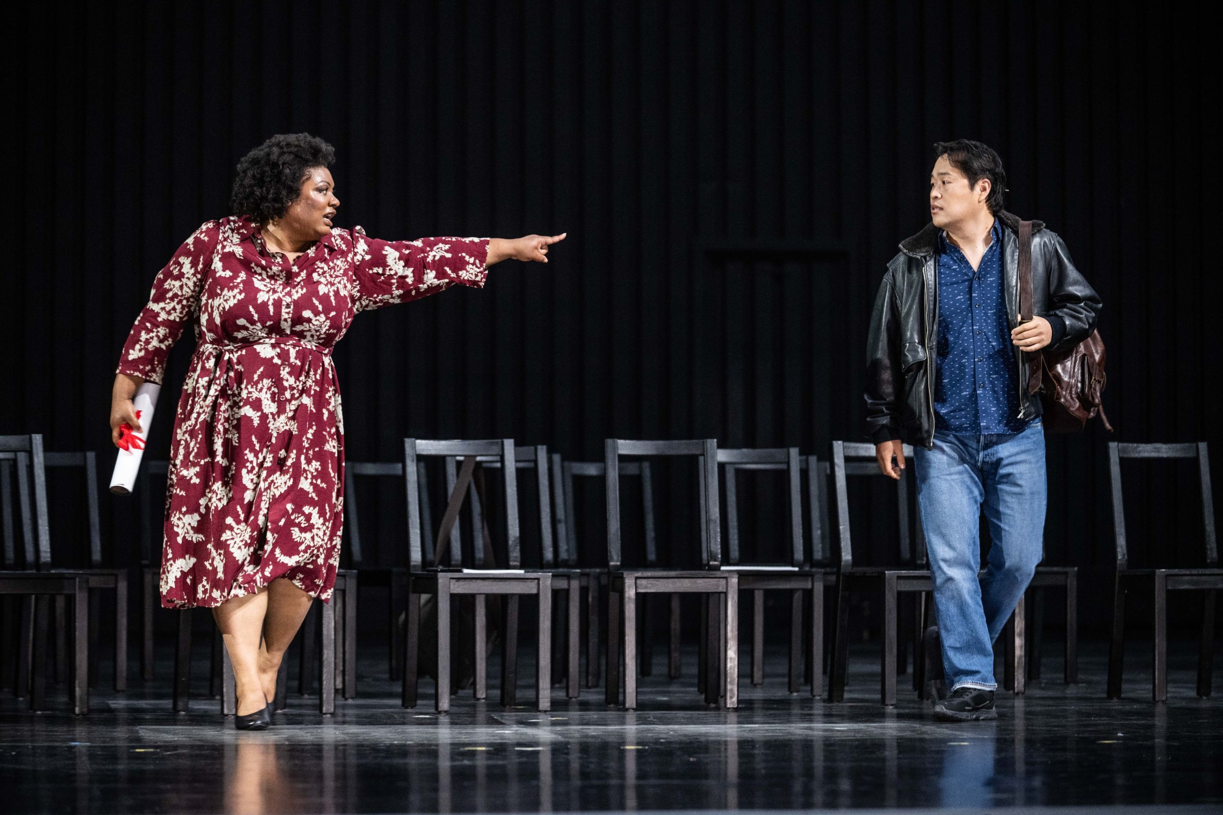 Raehann Bryce-Davis (Santuzza) and SeokJong Baek (Turiddu) © De Nationale Opera | Bart Grietens