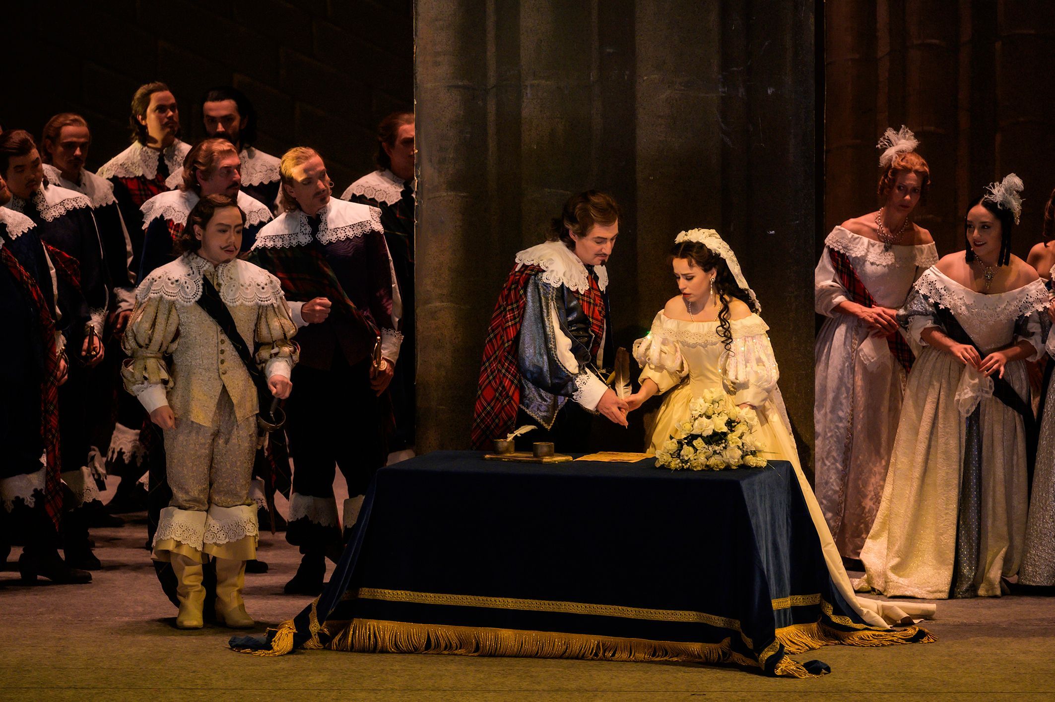 Ya-Chung Huang (Arturo), Michael Bachtadze (Enrico) and Aigul Khismatullina (Lucia) © Bettina Stöß (2023)