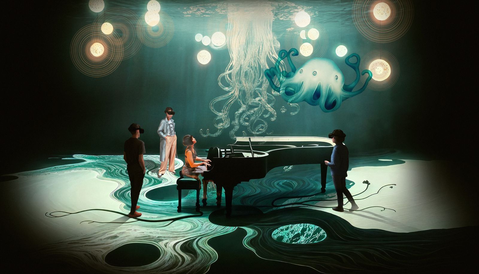 Playing with Fire, fiddling with headsets: an Immersive Odyssey with Yuja Wang © Clément Deneux