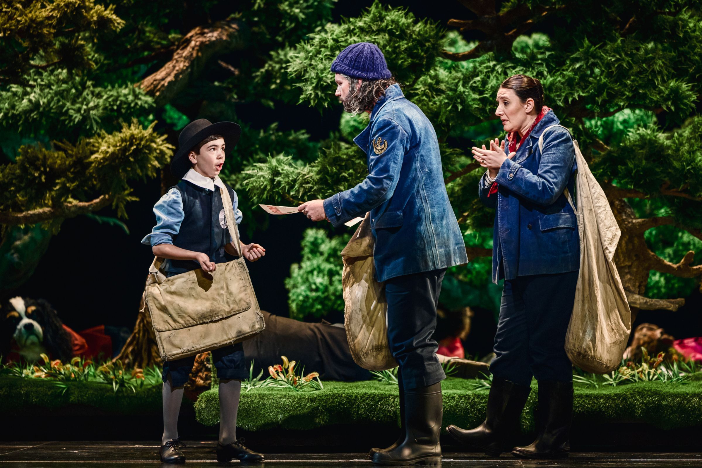 Thomas Mayes (Oberto), Edward Grint (Melisso) and Beth Taylor (Bradamante) &copy; RBO | Ian Hippolyte