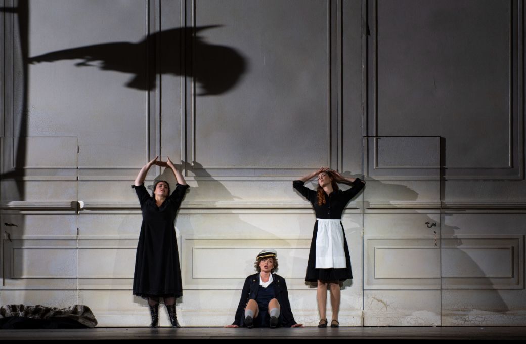 Roberta Mantegna (Countess Almaviva), Elmina Hasan (Cherubino) and Martina Russomanno (Susanna) &copy; Fabrizio Sansoni | Teatro dell'Opera di Roma