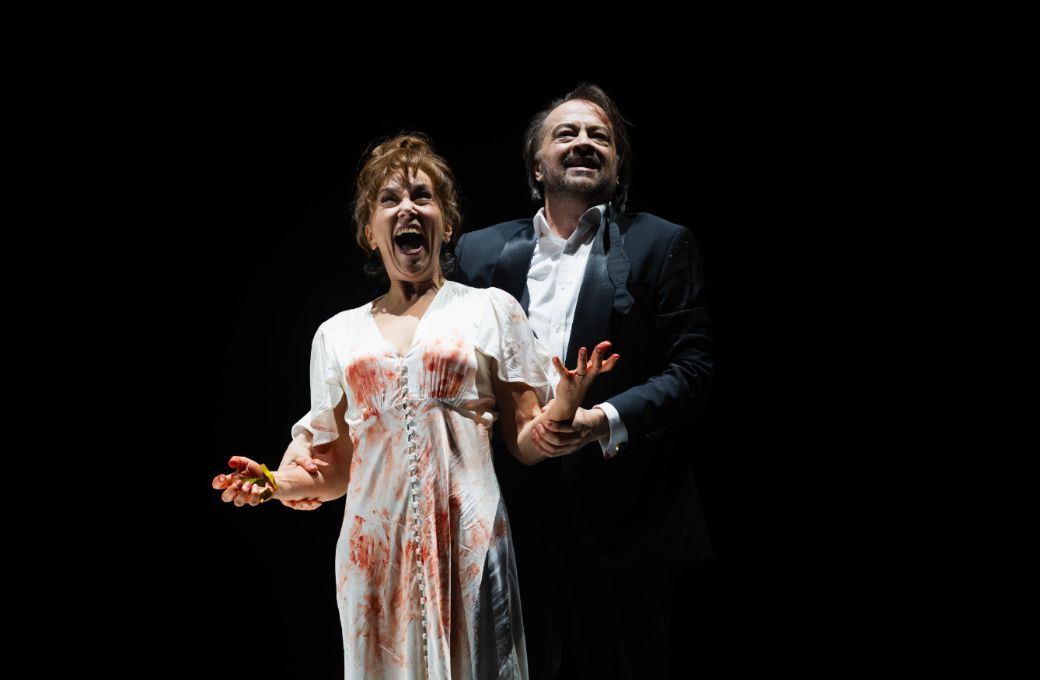 Christine Rice (Judith) and Nathan Berg (Bluebeard) &copy; Dafydd Owen