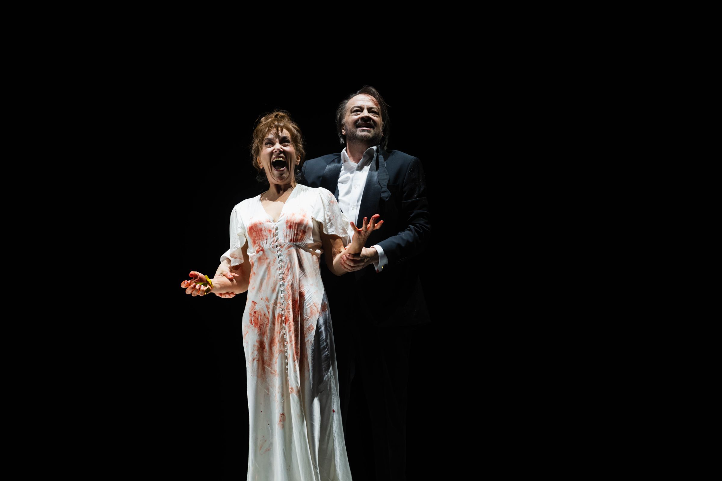 Christine Rice (Judith) and Nathan Berg (Bluebeard) &copy; Dafydd Owen