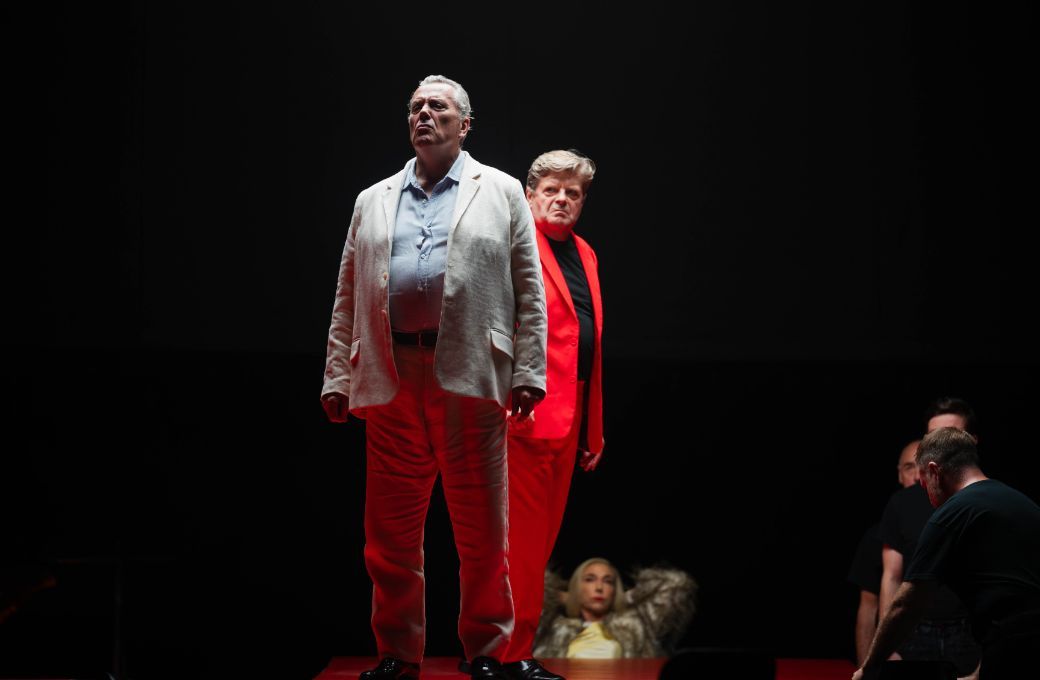 Stephen Richardson (Creon) and Peter Hoare (Oedipus) &copy; Dafydd Owen