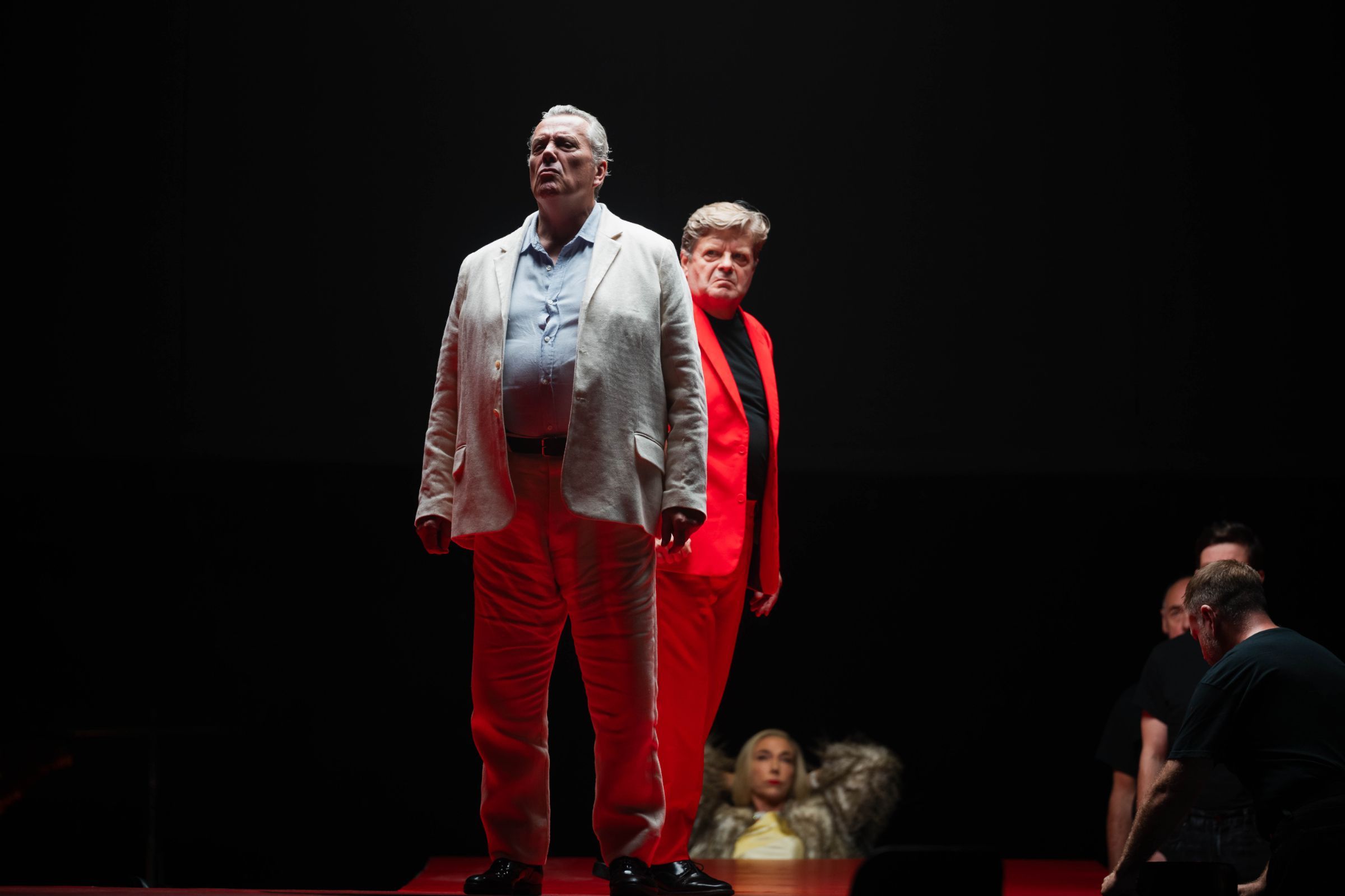 Stephen Richardson (Creon) and Peter Hoare (Oedipus) &copy; Dafydd Owen