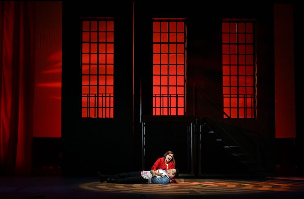 Carmen Giannattasio (Tosca) and Saimir Pirgu (Cavaradossi) &copy; Alex Brenner