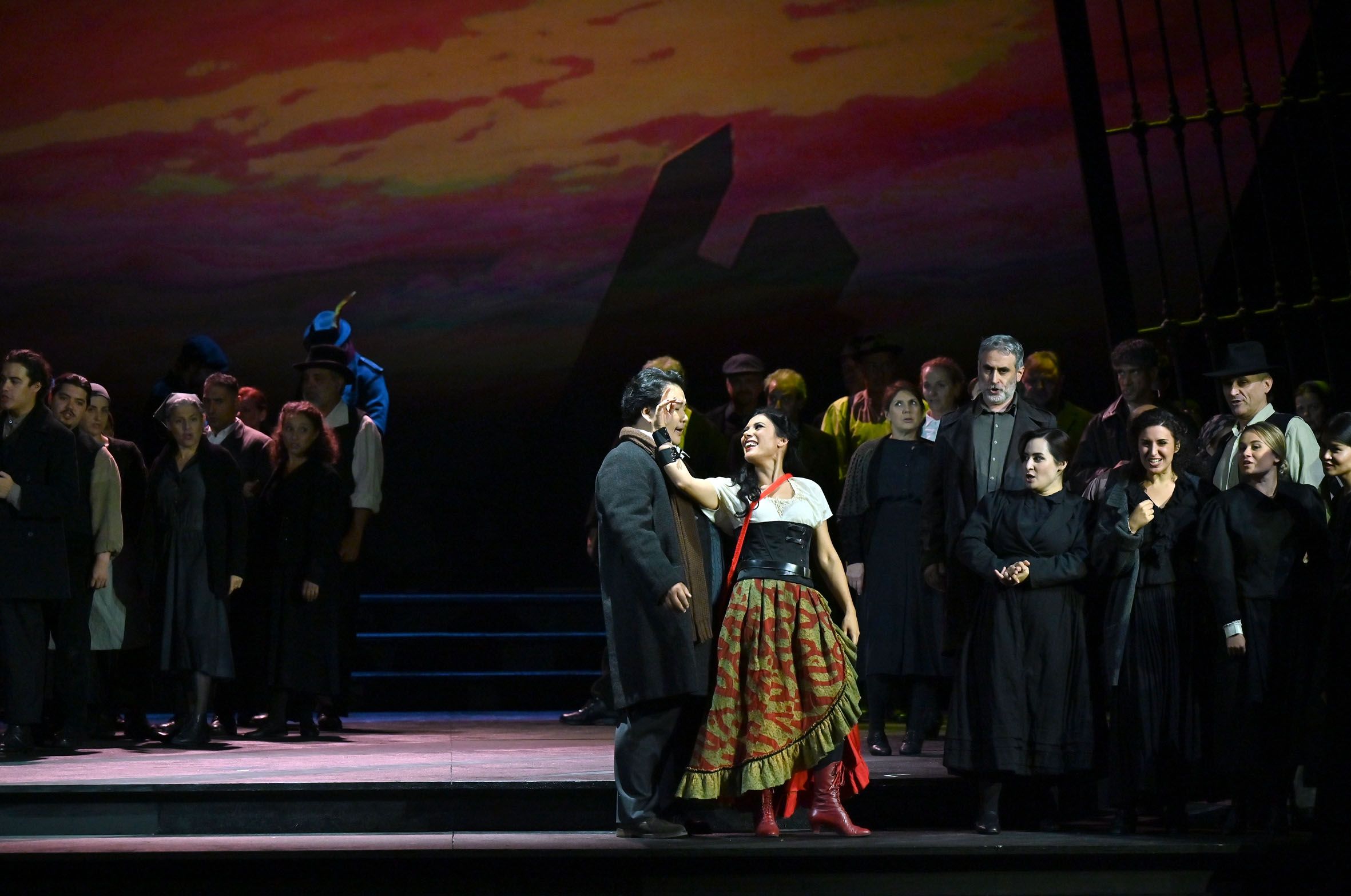 Amartuvshin Enkhbat (Don Carlo) and Annalisa Stroppa (Preziosilla) &copy; Roberto Ricci