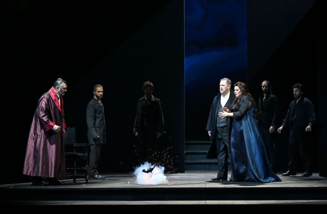 Marco Spotti (Calatrava), Gregory Kunde (Don Alvaro) and Liudmyla Monastyrska (Leonora) &copy; Roberto Ricci