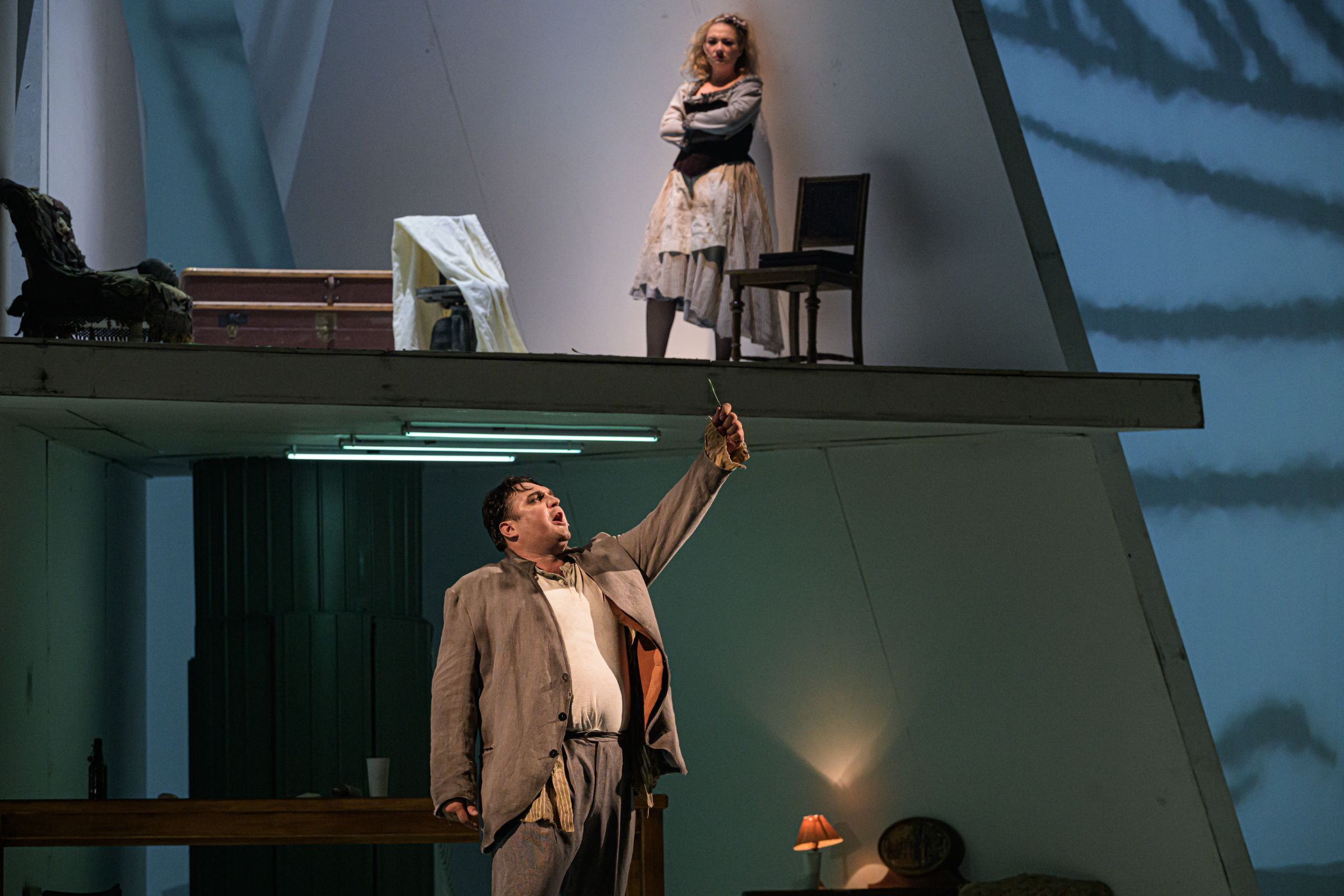 Adam Plachetka (Sweeney Todd) and Barbora Perná (Mrs Lovett) &copy; Serghei Gherciu