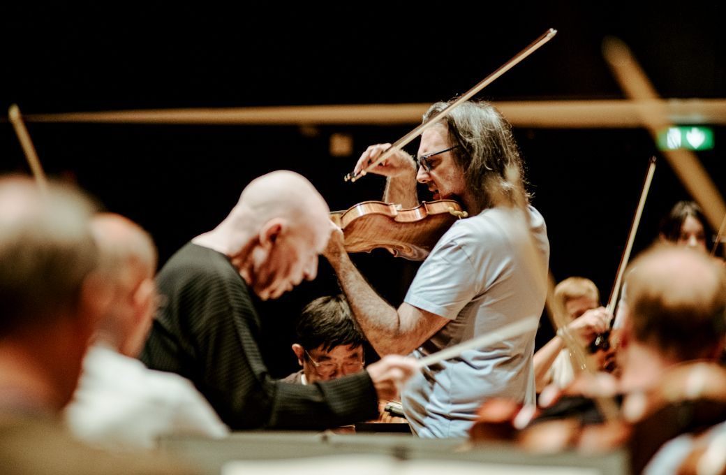 Christoph Eschenbach et Leonidas Kavakos en r&eacute;p&eacute;tition avec l'Orchestre de Paris &copy; Mathias Benguigui