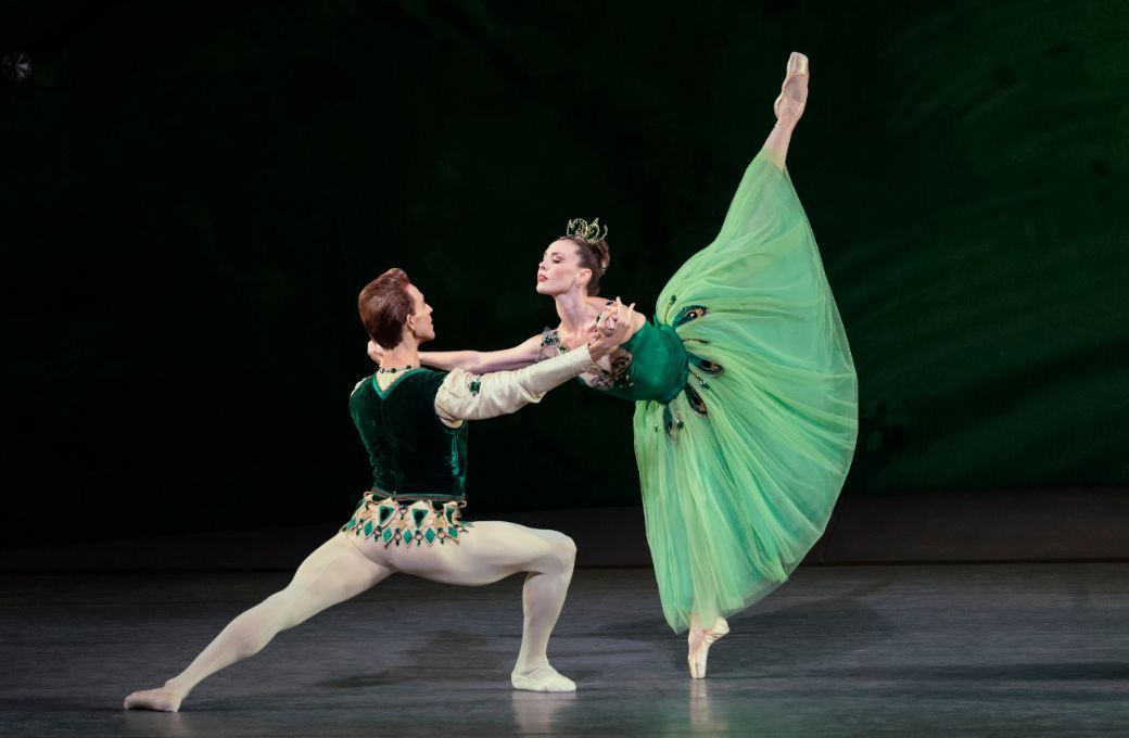 Adrian Danchig-Waring and Emilie Gerrity in George Balanchine&rsquo;s <i>Emeralds</i> from <i>Jewels</i> &copy; Erin Baiano