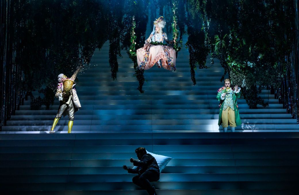 Philipp Jekal (Zlatogor), Viola Westhues (Prilepa), Anthea Barać (Pauline), Xavier Moreno (Hermann) &copy; Bettina Stoess