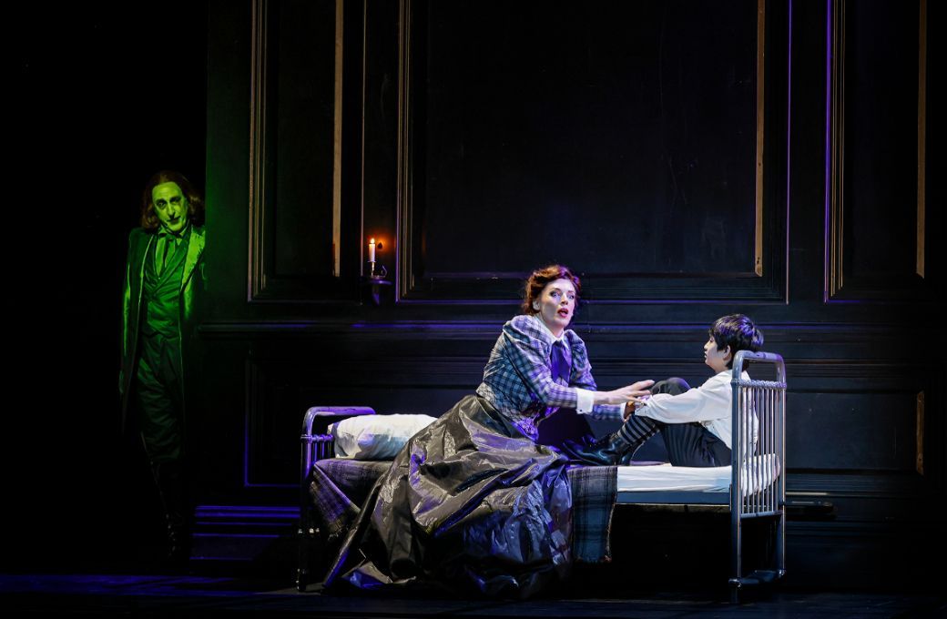 Kanen Breen (Peter Quint), Rachelle Durkin (Governess) and Oliver Thadoe Naing (Miles) &copy; Jeff Busby