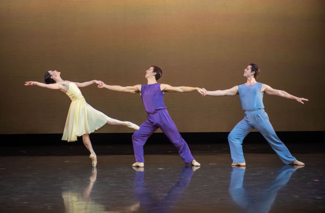 Saeka Shirai, Archie Sherman and Bruno Serraclara in Tiler Peck&rsquo;s <i>Grandes &Eacute;tudes</i> &copy; Colleen Mair