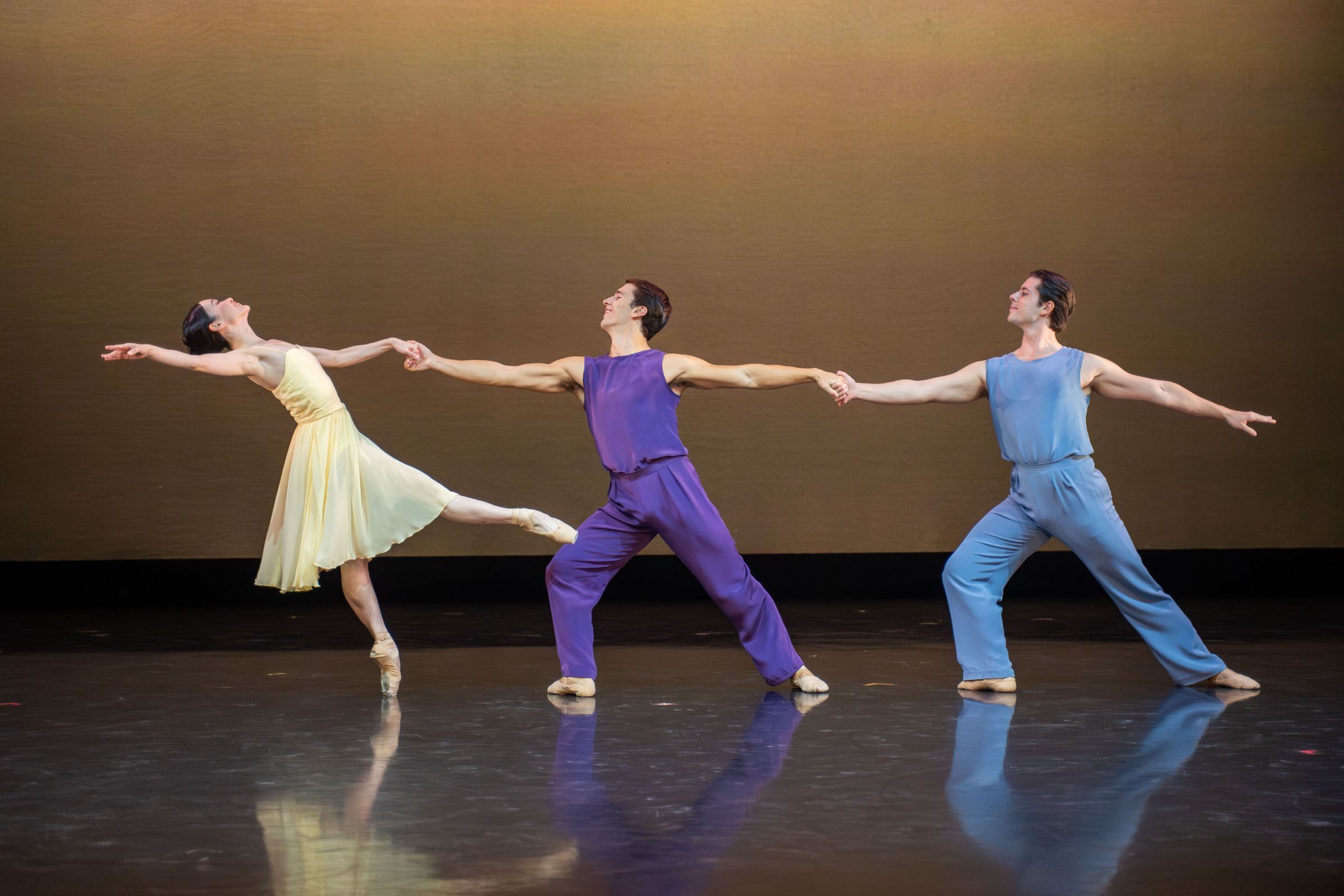 Saeka Shirai, Archie Sherman and Bruno Serraclara in Tiler Peck’s <i>Grandes Études</i> &copy; Colleen Mair