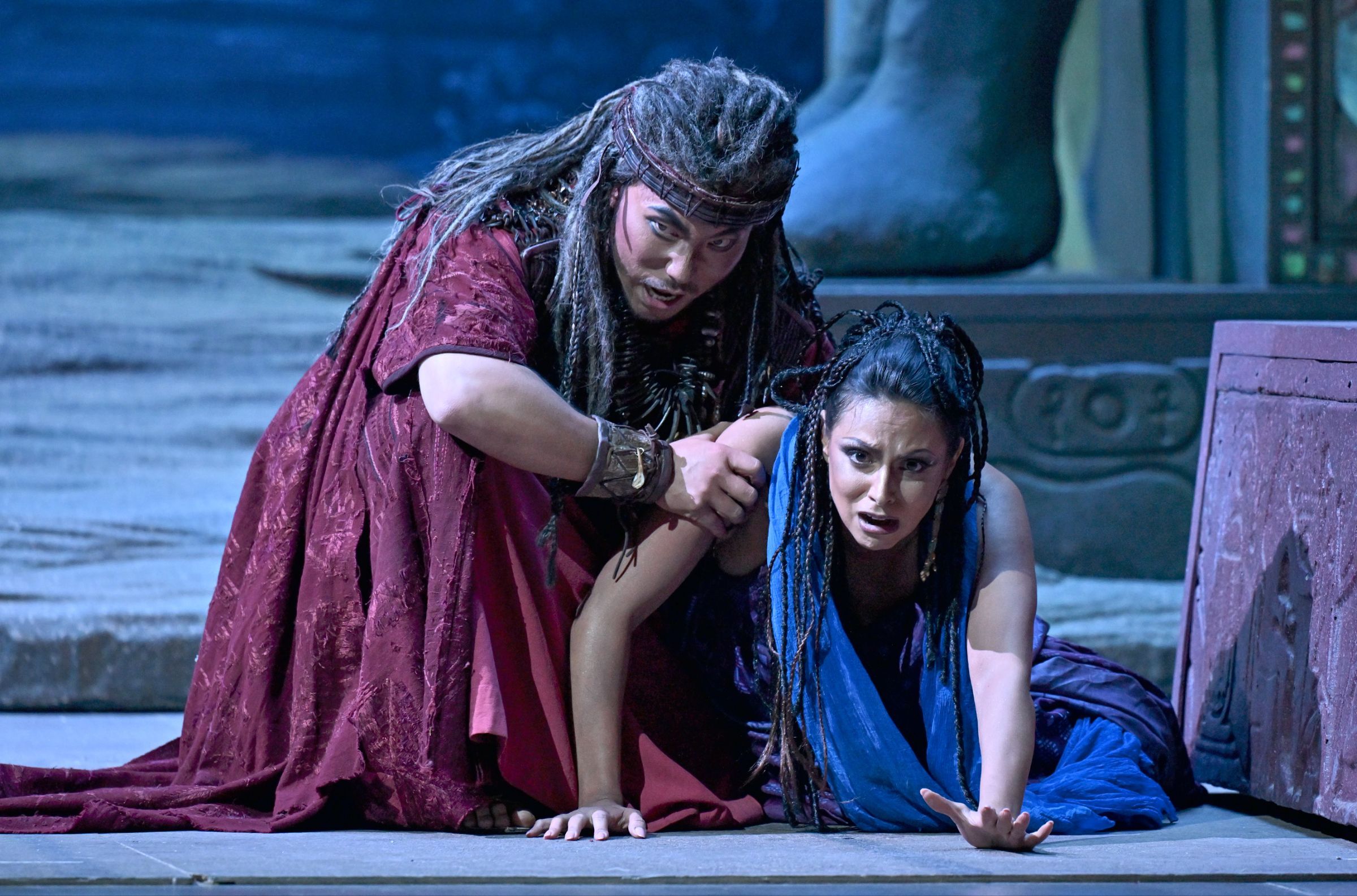 Hae Kang (Amonasro) and Federica Vitali (Aida) © Roberto Ricci | Festival Verdi