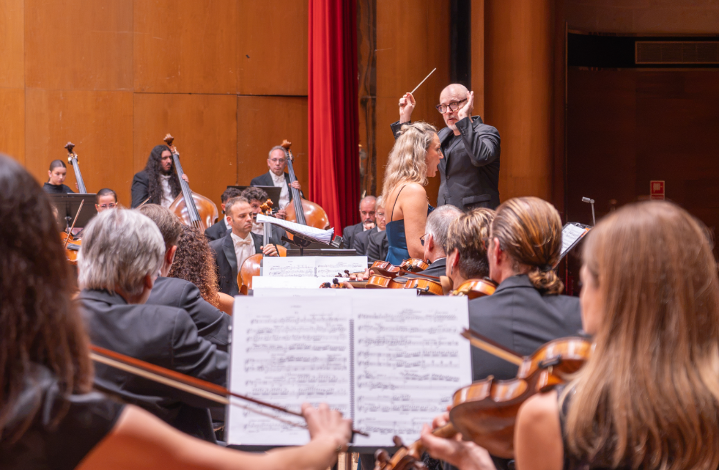 Baldur Br&ouml;nnimann, Katrin Wundsam y la RFG &copy; Real Filharmon&iacute;a de Galicia