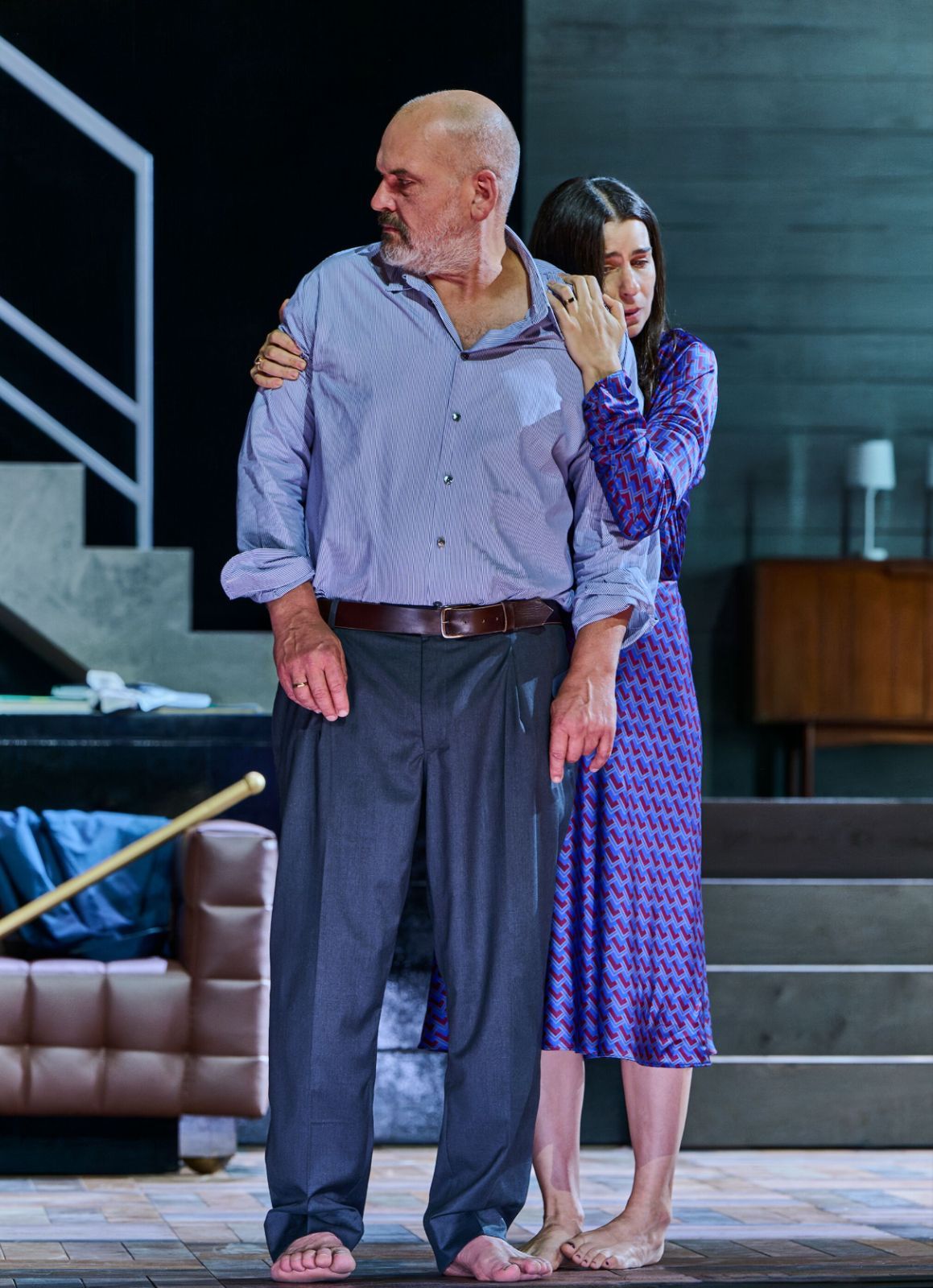 <i>Herzog Blaubarts Burg</i>: Florian Boesch (Herzog Blaubart) und Asmik Grigorian (Judith) &copy; Wiener Staatsoper | Marcel Urlaub