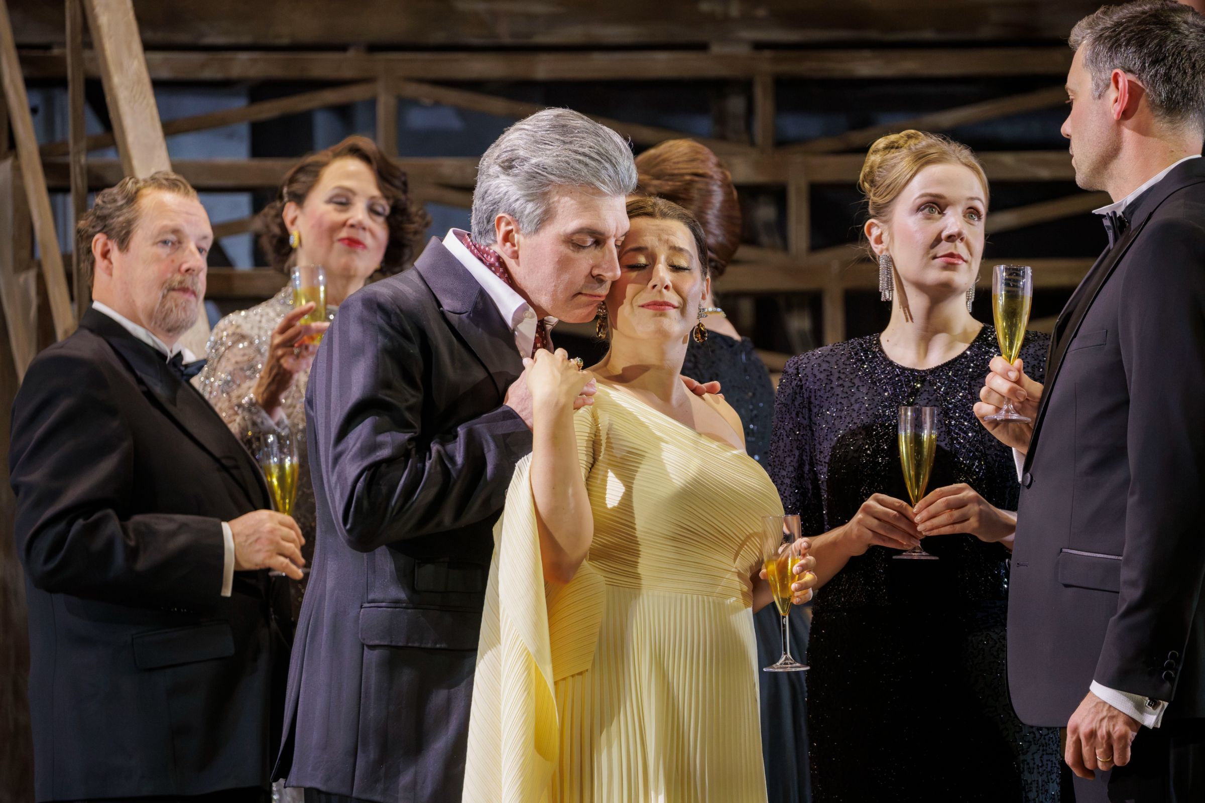 Joshua Bloom (Gremin) and Verity Wingate (Tatyana) &copy; James Glossop